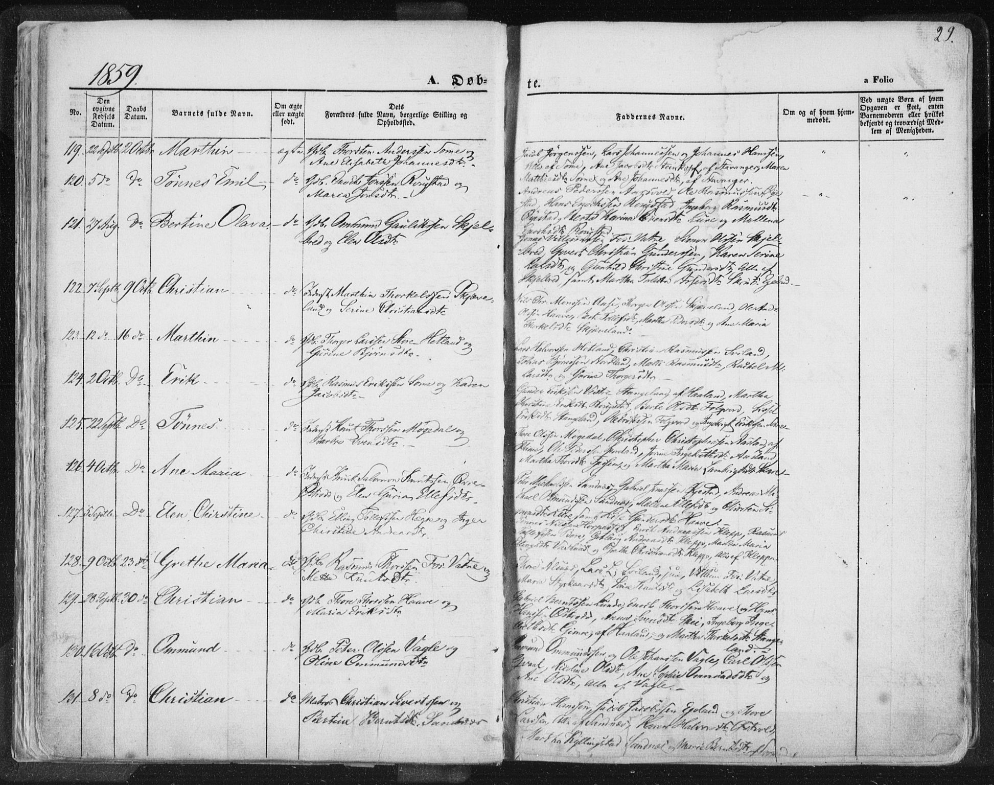 Høyland sokneprestkontor, AV/SAST-A-101799/001/30BA/L0010: Parish register (official) no. A 9.1, 1857-1877, p. 29