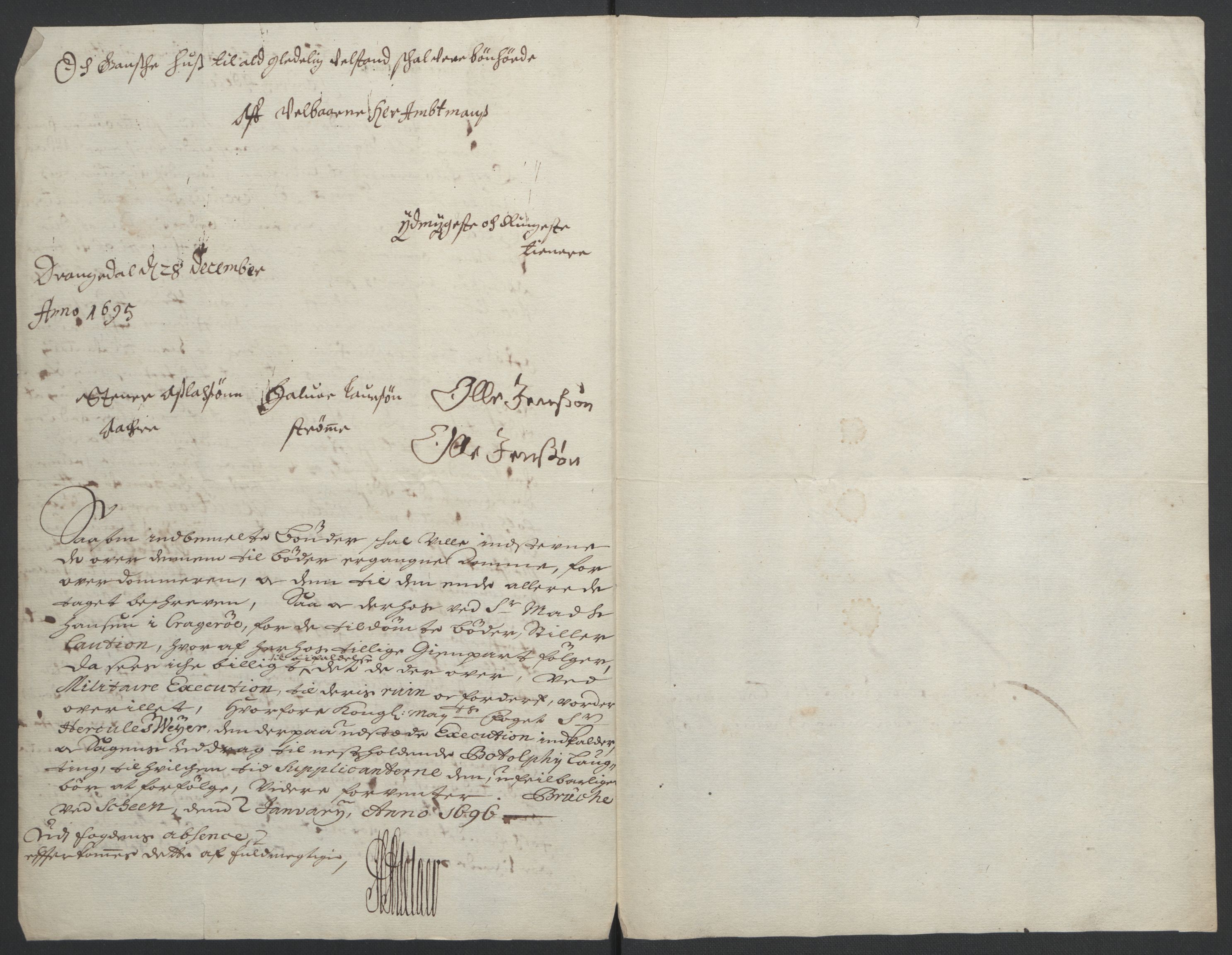 Rentekammeret inntil 1814, Reviderte regnskaper, Fogderegnskap, AV/RA-EA-4092/R36/L2093: Fogderegnskap Øvre og Nedre Telemark og Bamble, 1695, p. 532