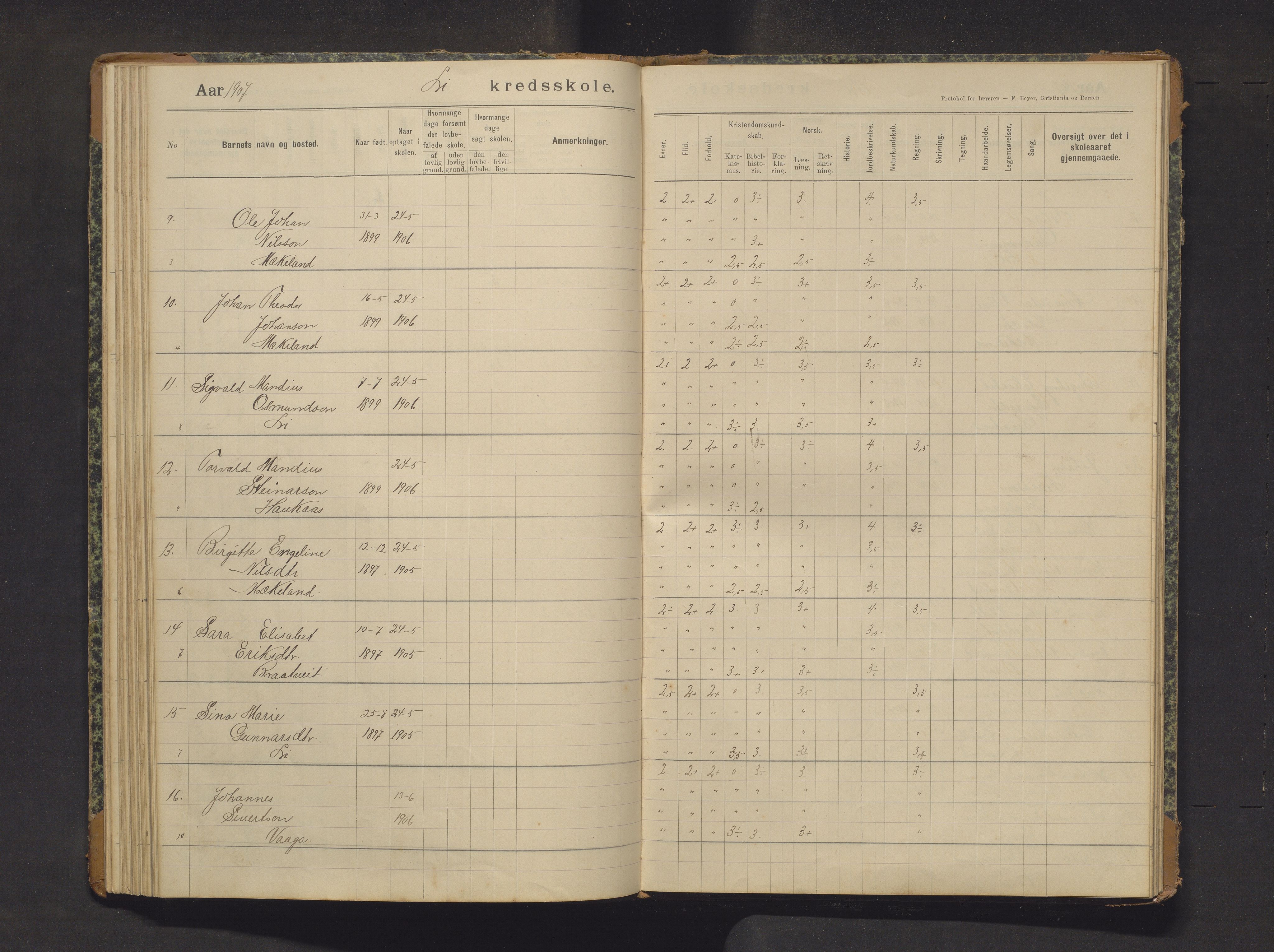 Sveio kommune. Barneskulane, IKAH/1216-231/F/Fa/L0029: Skuleprotokoll for Lid skule, 1903-1915, p. 59