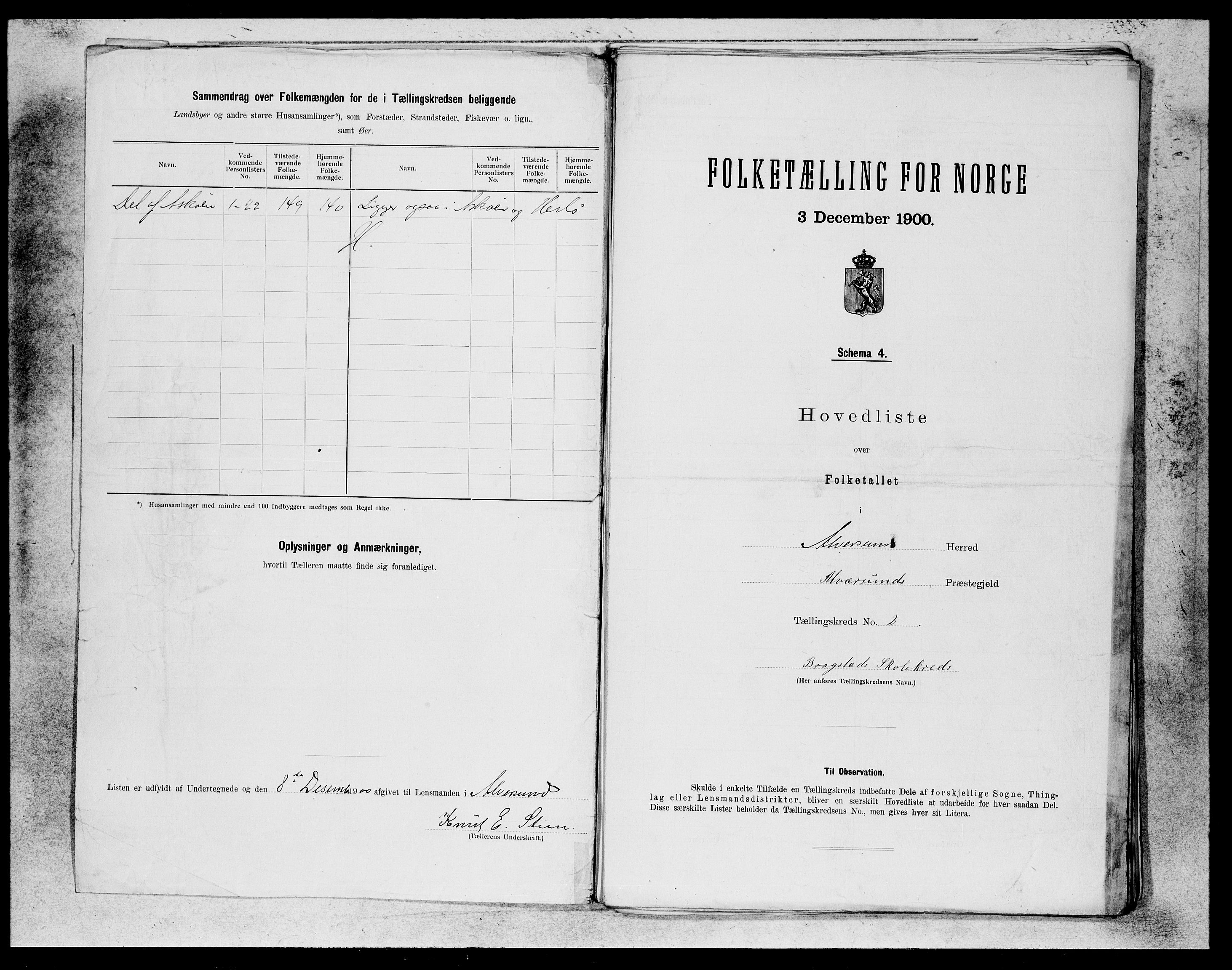 SAB, 1900 census for Alversund, 1900, p. 3