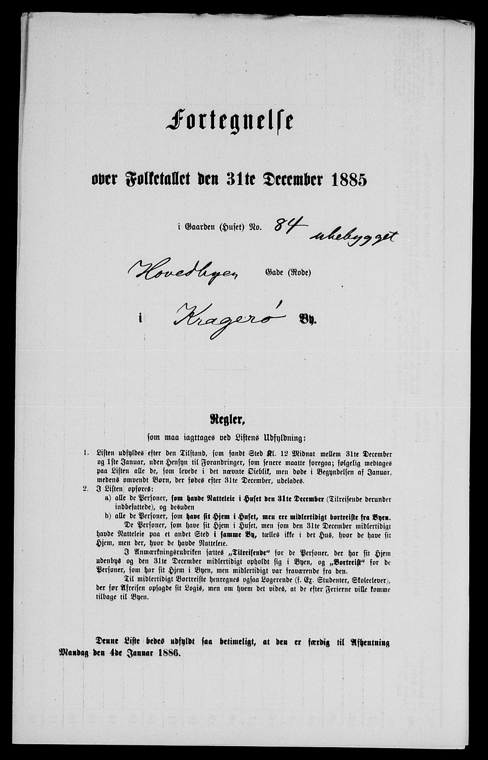 SAKO, 1885 census for 0801 Kragerø, 1885, p. 1189