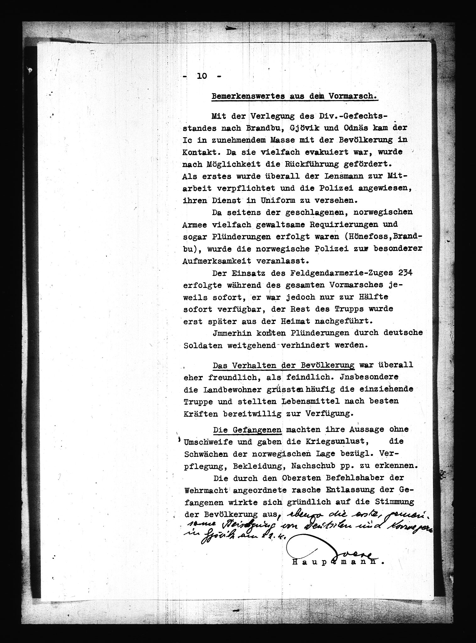 Documents Section, AV/RA-RAFA-2200/V/L0087: Amerikansk mikrofilm "Captured German Documents".
Box No. 726.  FKA jnr. 601/1954., 1940, p. 11