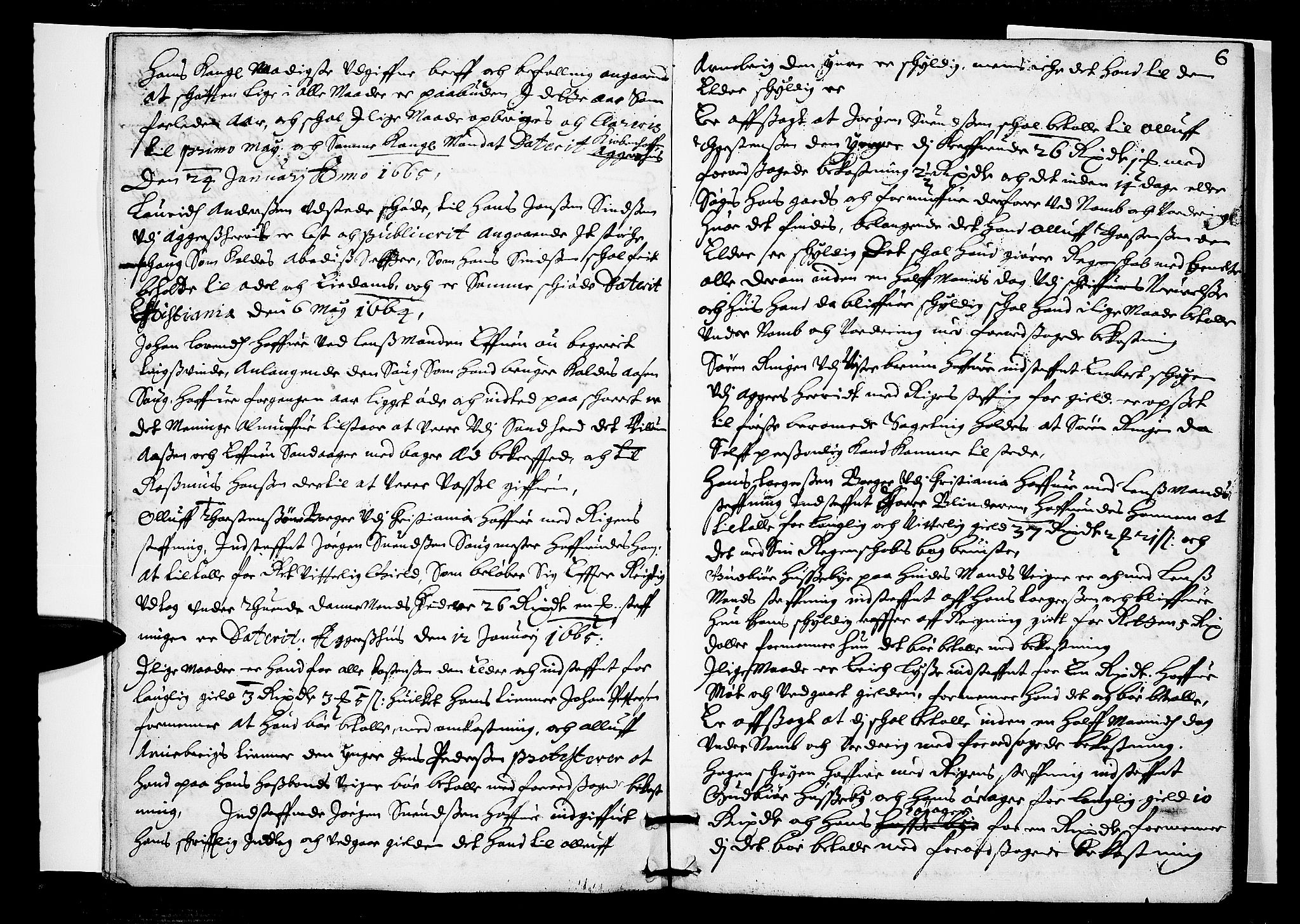 Aker sorenskriveri, AV/SAO-A-10895/F/Fb/L0001/0005a: Tingbøker, nr. 1-5b / Tingbok nr. 5a, 1665, p. 5b-6a
