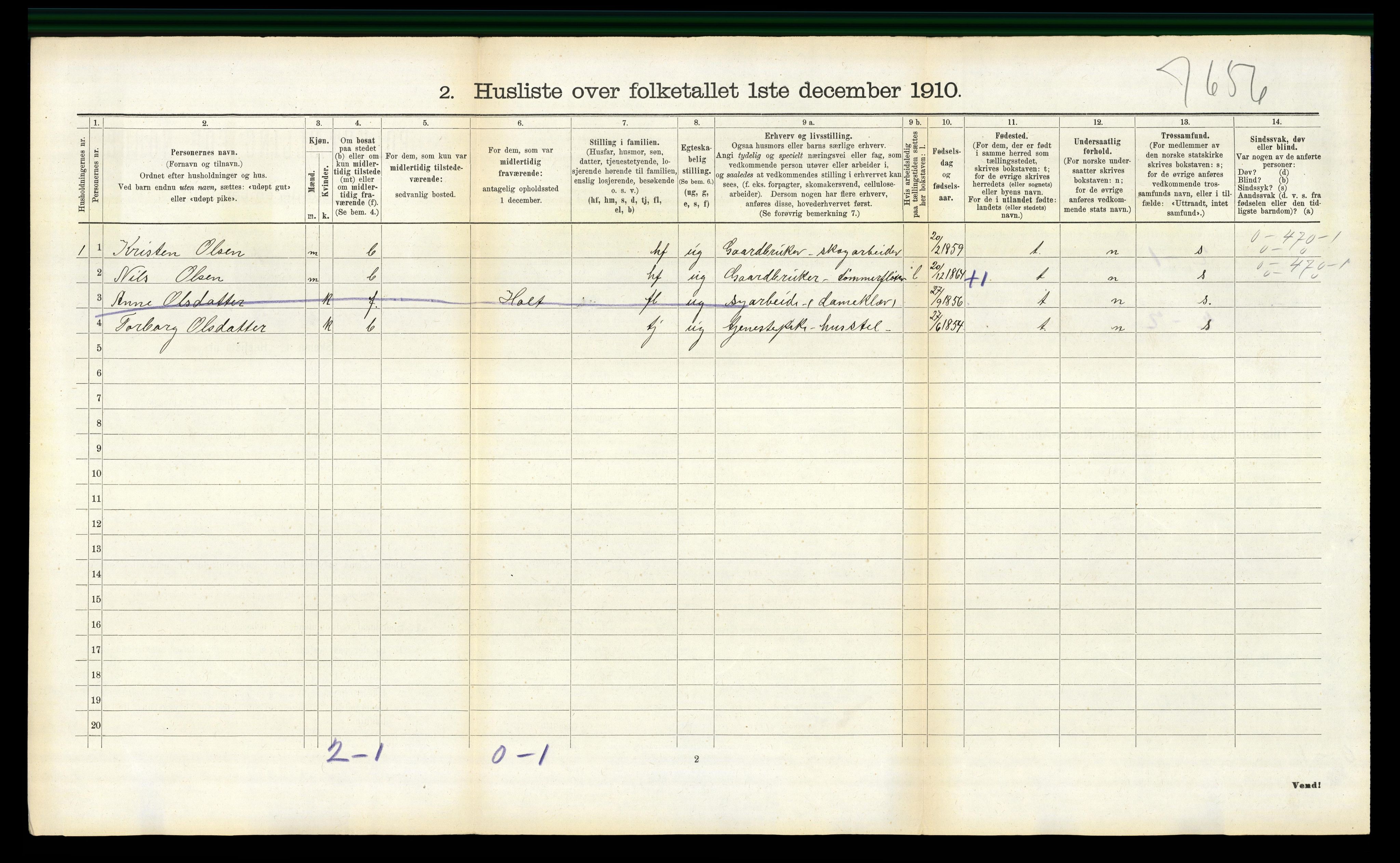 RA, 1910 census for Søndeled, 1910, p. 761