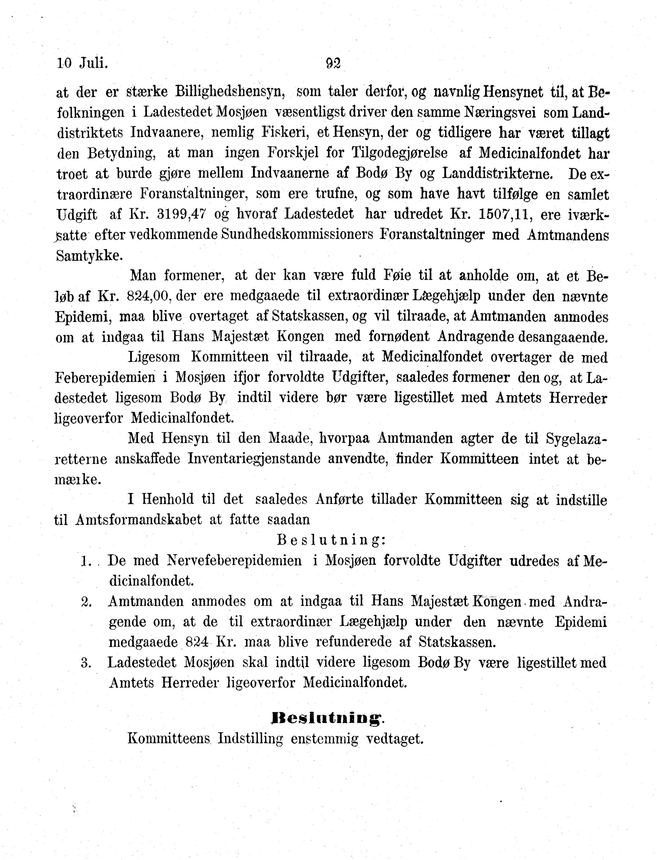 Nordland Fylkeskommune. Fylkestinget, AIN/NFK-17/176/A/Ac/L0013: Fylkestingsforhandlinger 1880, 1880