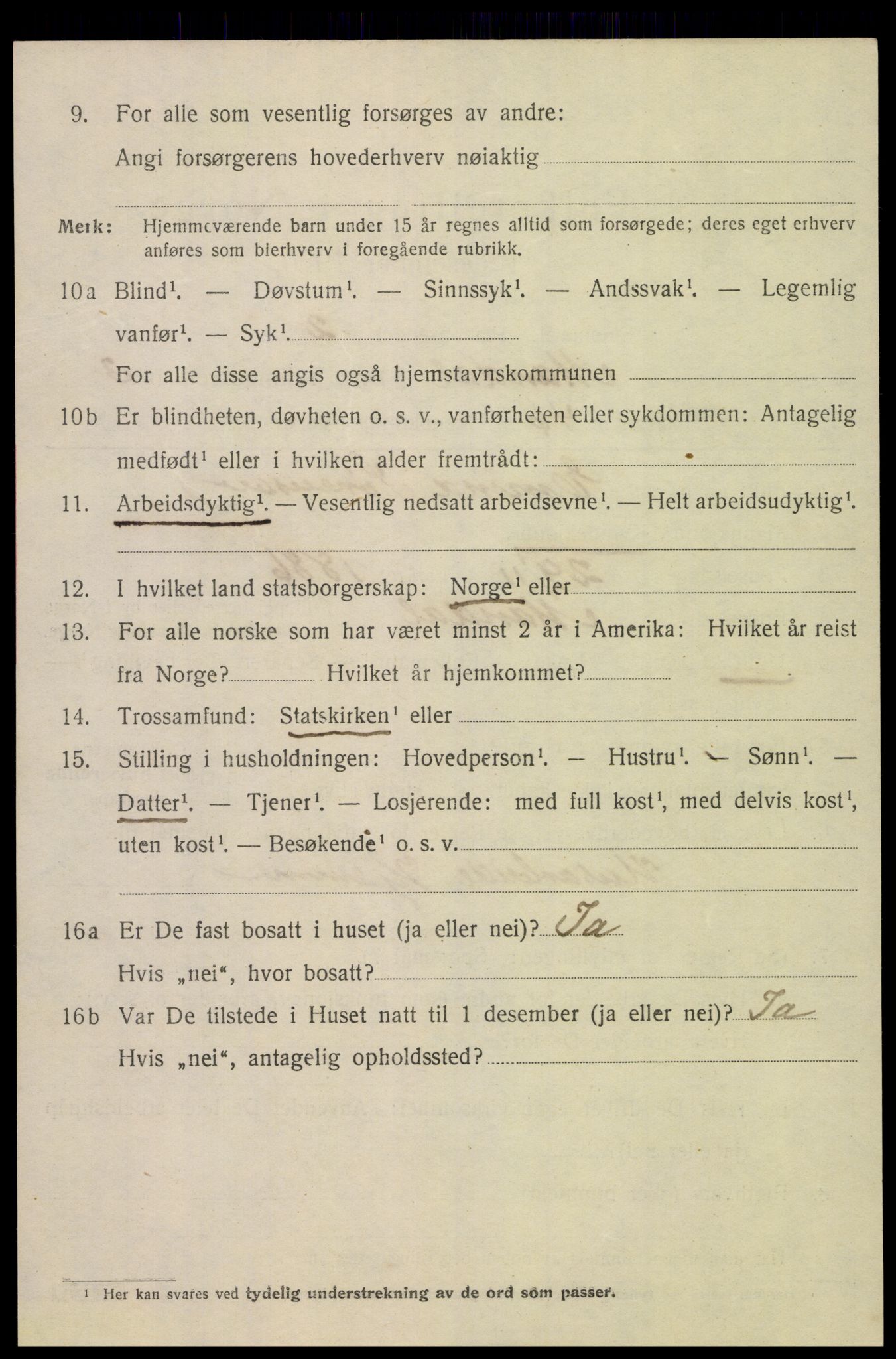 SAK, 1920 census for Mandal, 1920, p. 5900