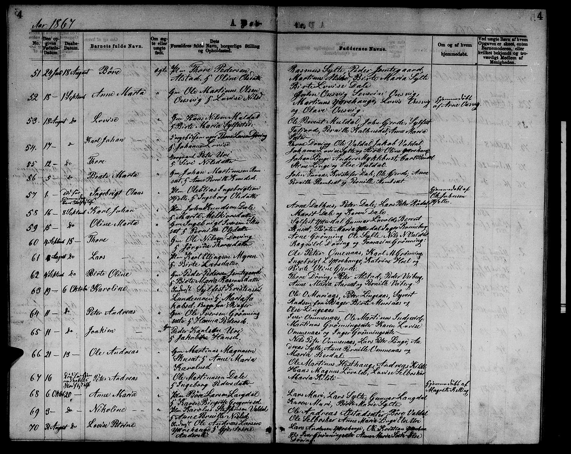 Ministerialprotokoller, klokkerbøker og fødselsregistre - Møre og Romsdal, SAT/A-1454/519/L0262: Parish register (copy) no. 519C03, 1866-1884, p. 4