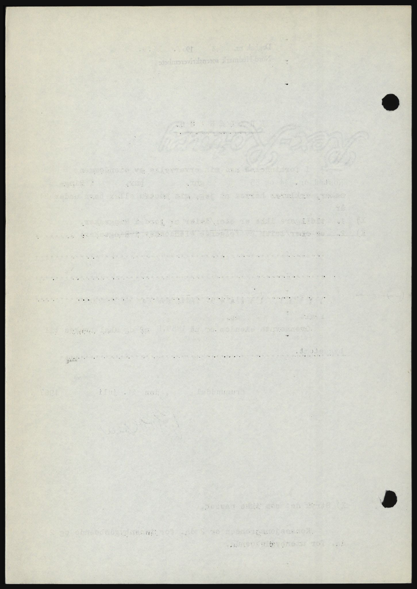 Nord-Hedmark sorenskriveri, SAH/TING-012/H/Hc/L0026: Mortgage book no. 26, 1967-1967, Diary no: : 4434/1967