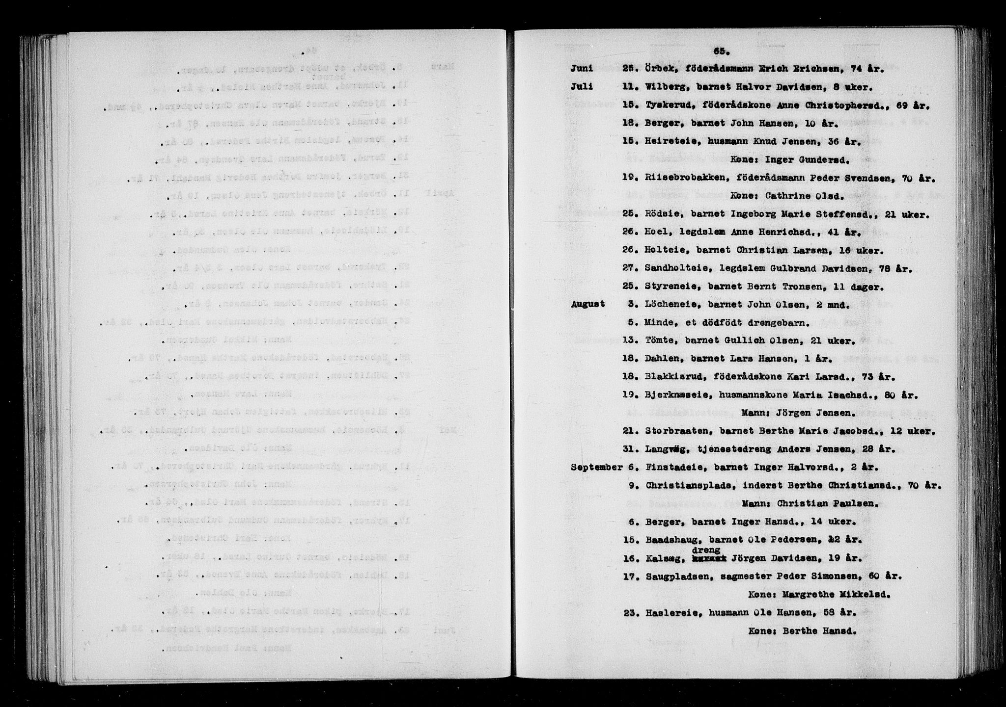 Eidsvoll tingrett, AV/SAO-A-10371/H/Ha/Haa/L0001: Dødsmeldingsprotokoll - Eidsvoll lensmannsdistrikt, 1815-1865, p. 65