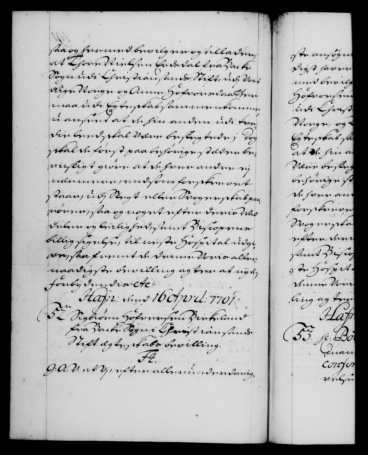 Danske Kanselli 1572-1799, AV/RA-EA-3023/F/Fc/Fca/Fcaa/L0018: Norske registre, 1699-1703, p. 191b