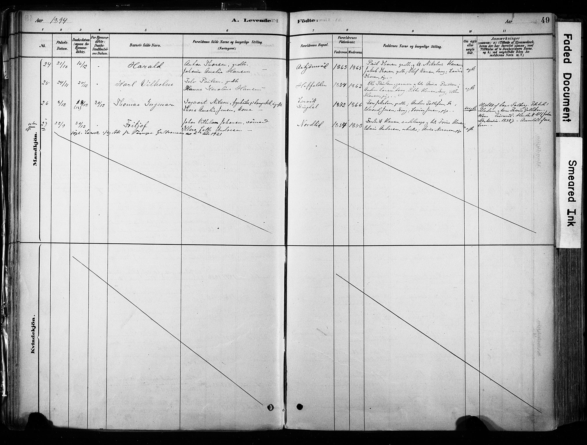 Hedrum kirkebøker, AV/SAKO-A-344/F/Fa/L0009: Parish register (official) no. I 9, 1881-1903, p. 49