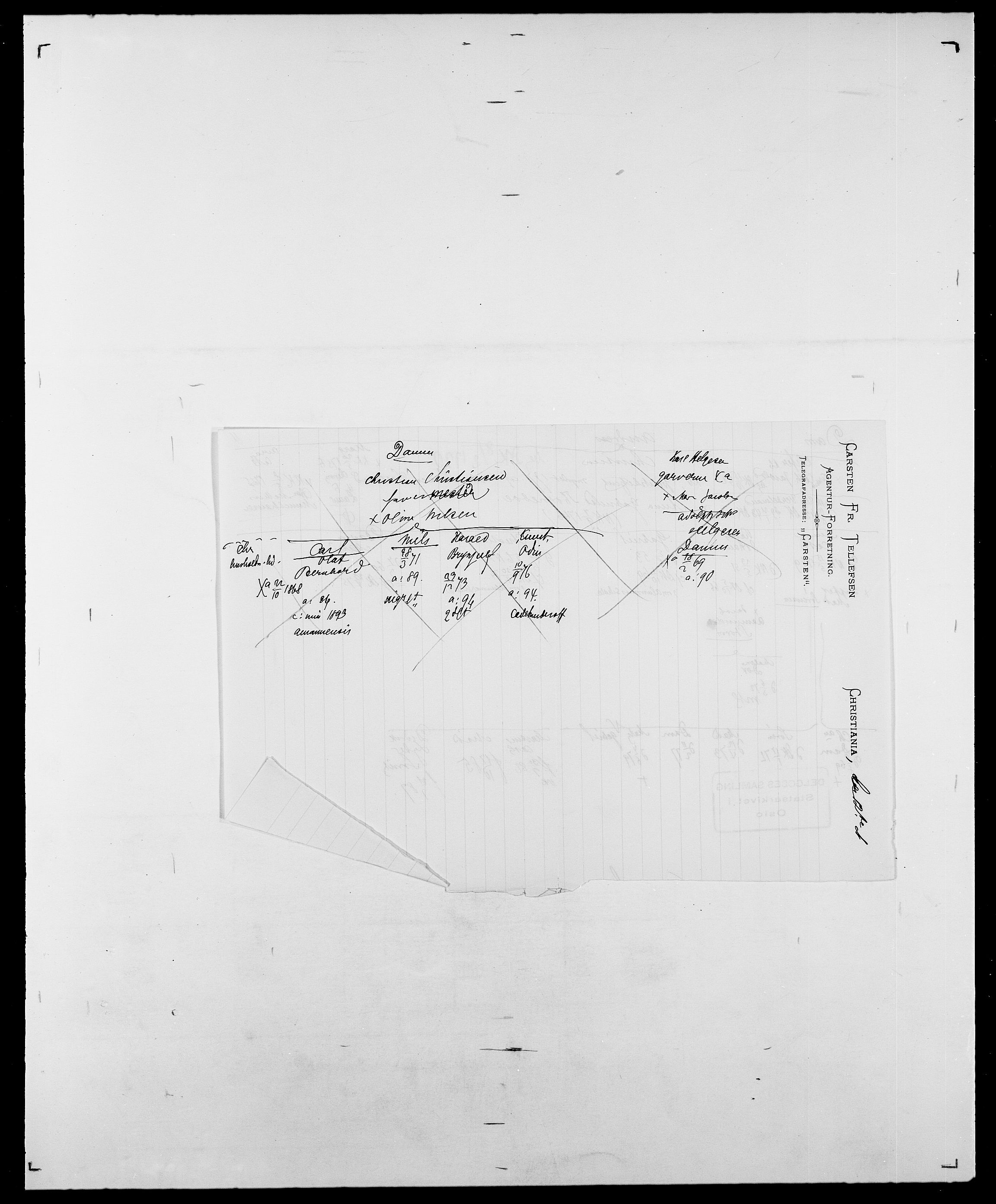 Delgobe, Charles Antoine - samling, AV/SAO-PAO-0038/D/Da/L0009: Dahl - v. Düren, p. 240