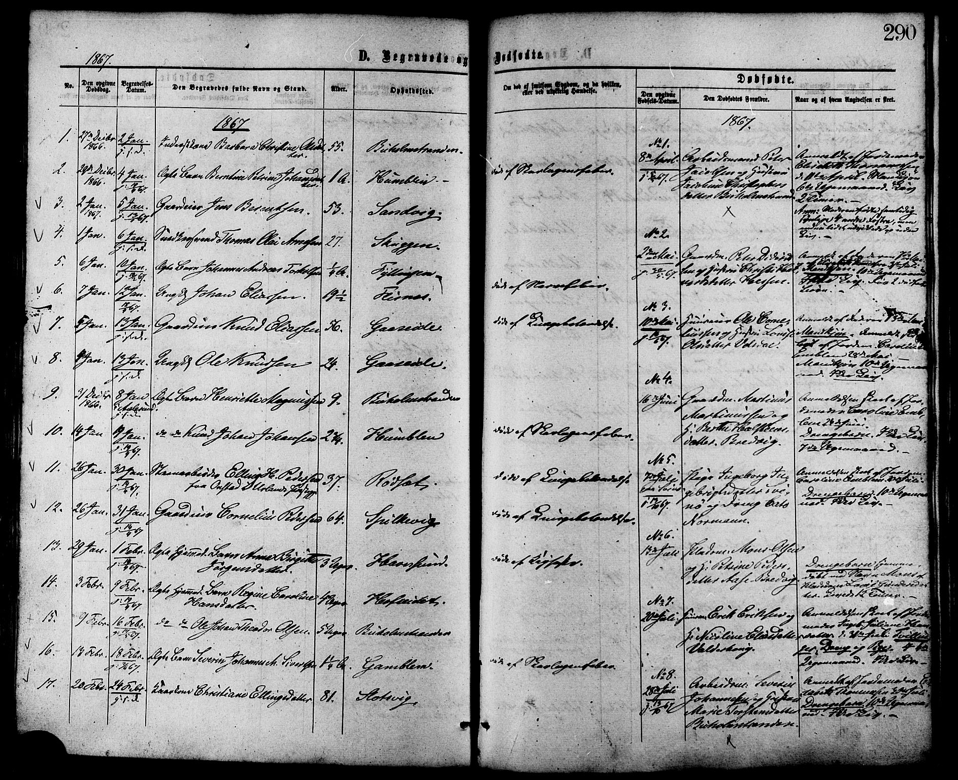 Ministerialprotokoller, klokkerbøker og fødselsregistre - Møre og Romsdal, AV/SAT-A-1454/528/L0399: Parish register (official) no. 528A10, 1864-1879, p. 290