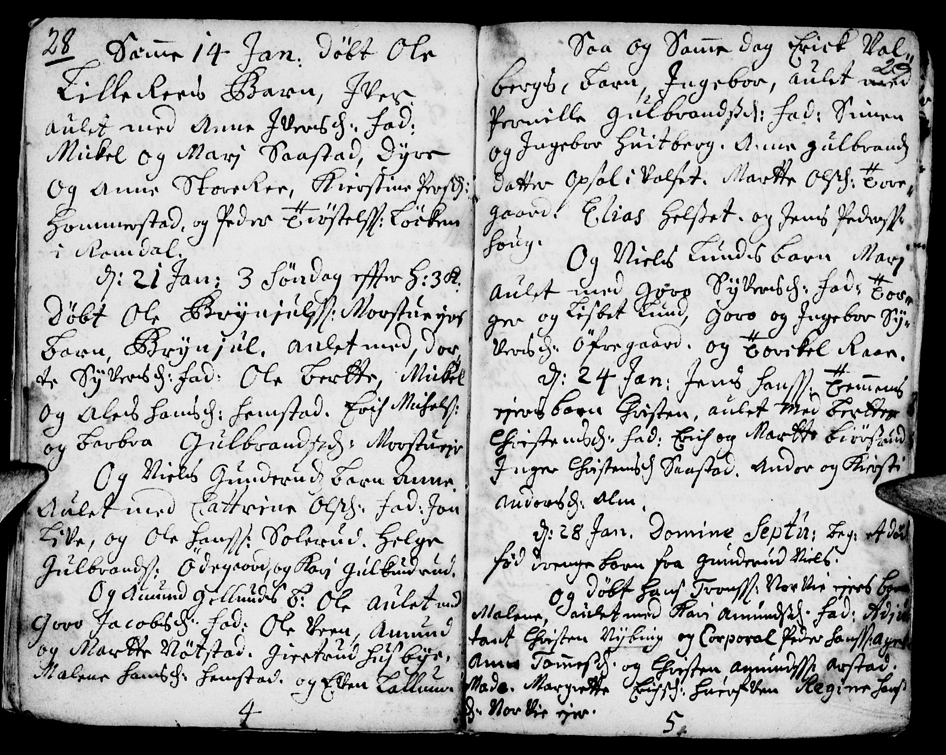 Stange prestekontor, AV/SAH-PREST-002/K/L0002: Parish register (official) no. 2, 1724-1740, p. 28-29