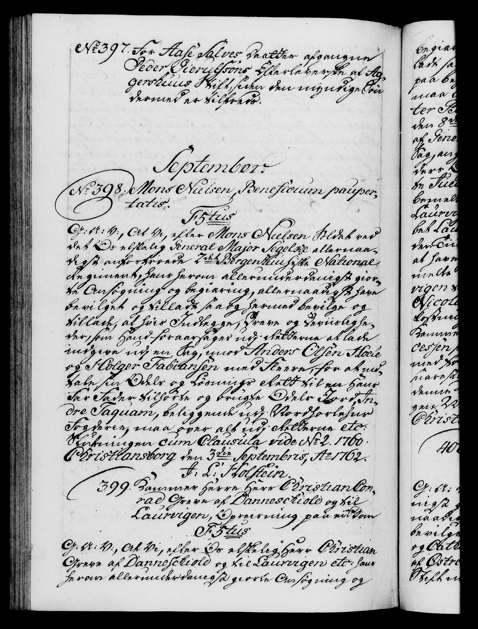 Danske Kanselli 1572-1799, AV/RA-EA-3023/F/Fc/Fca/Fcaa/L0041: Norske registre, 1760-1762, p. 787b