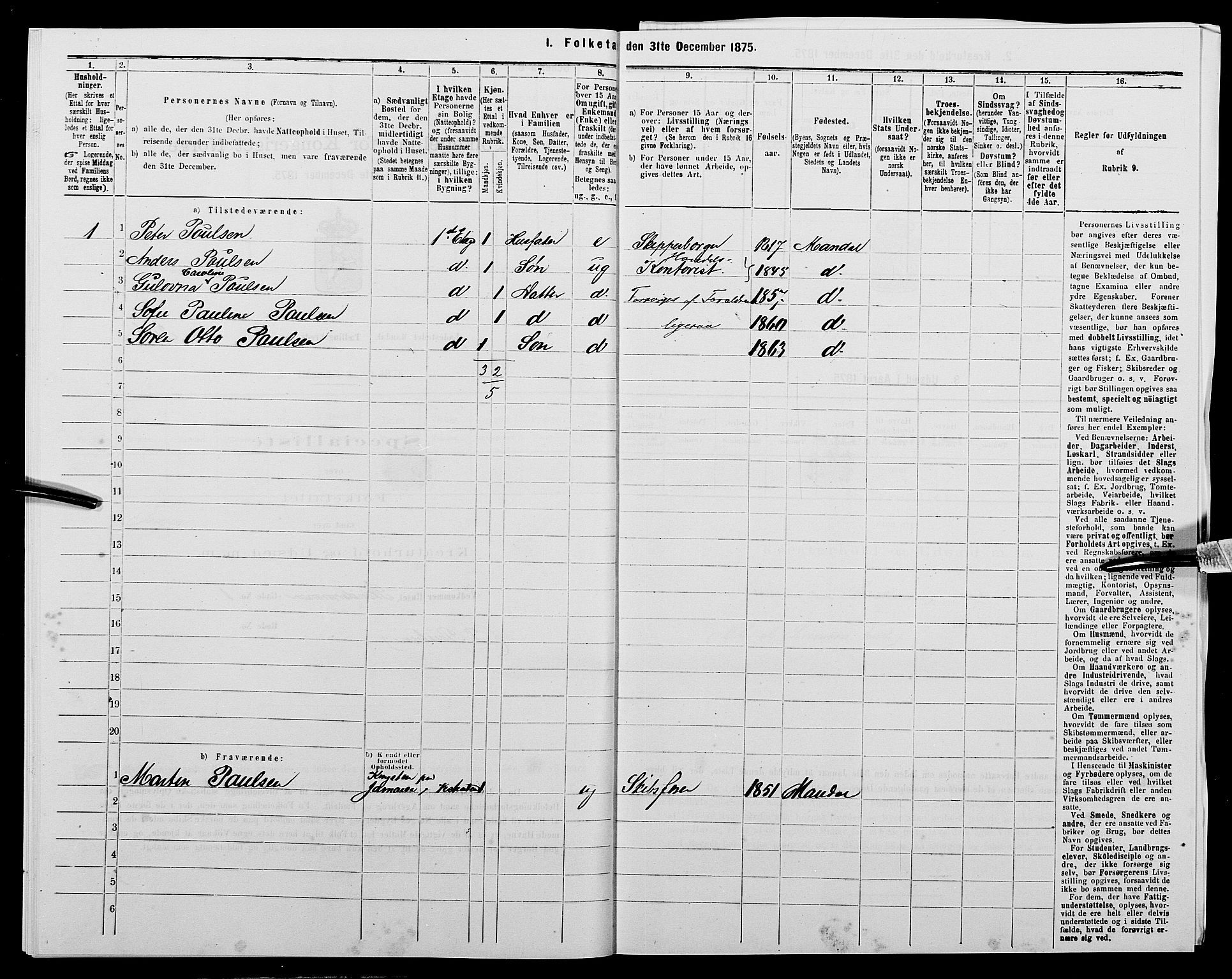 SAK, 1875 census for 1002B Mandal/Mandal, 1875, p. 644