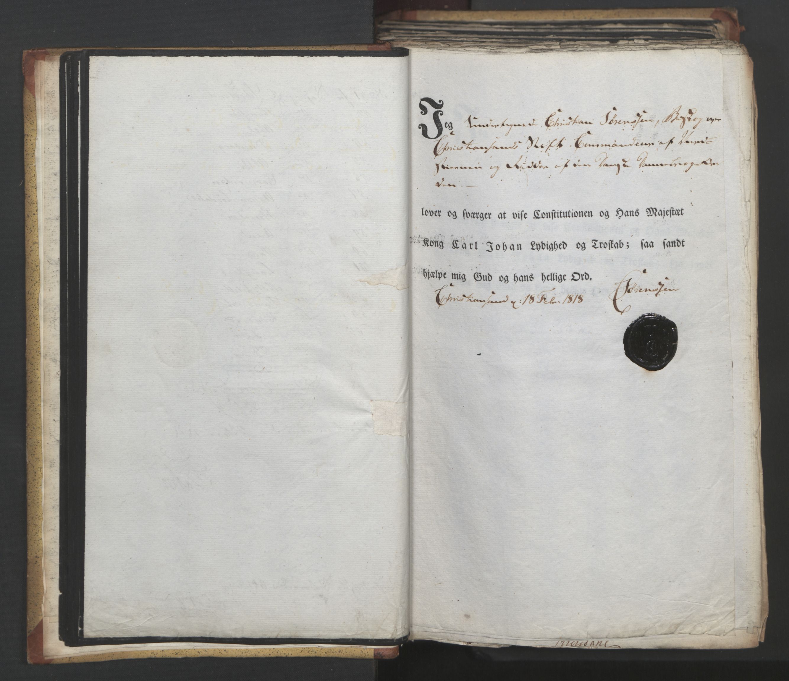 Statsrådsavdelingen i Stockholm, AV/RA-S-1003/D/Da/L0014: Regjeringsinnstillinger nr. 2890-3057, 1818, p. 22
