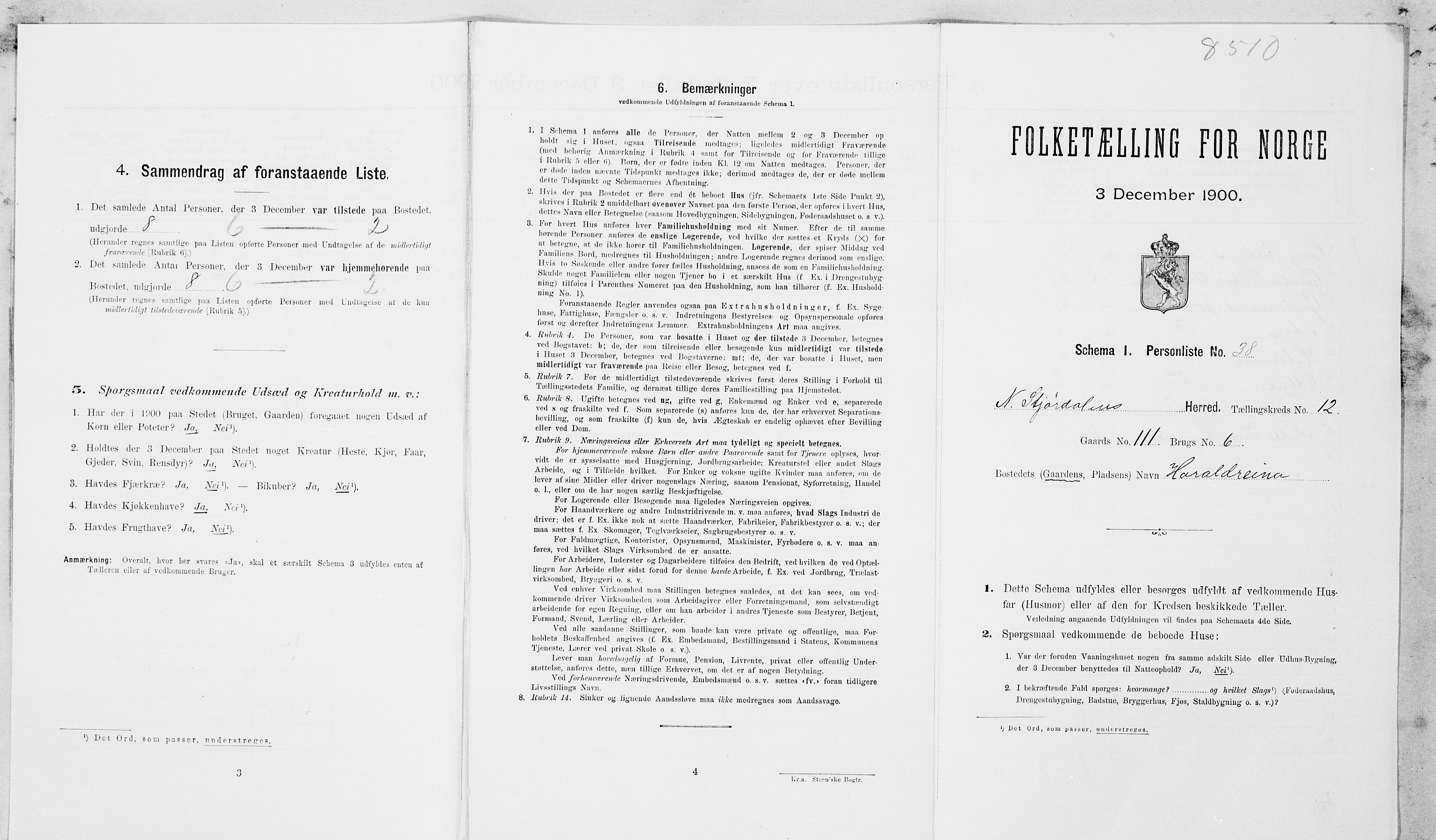 SAT, 1900 census for Nedre Stjørdal, 1900, p. 1545