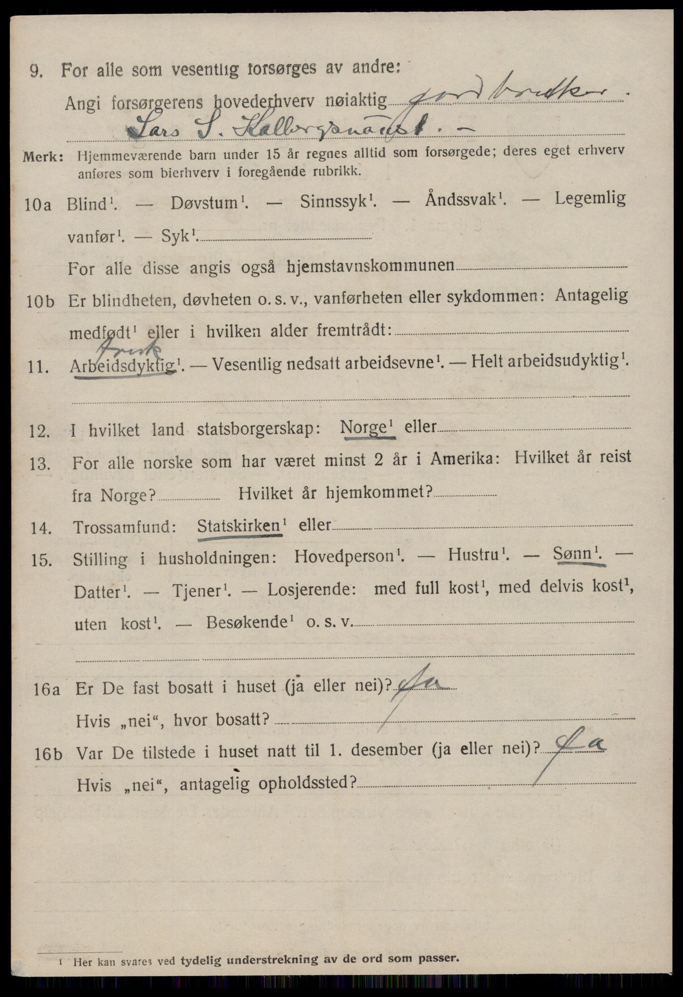 SAT, 1920 census for Halsa, 1920, p. 2552