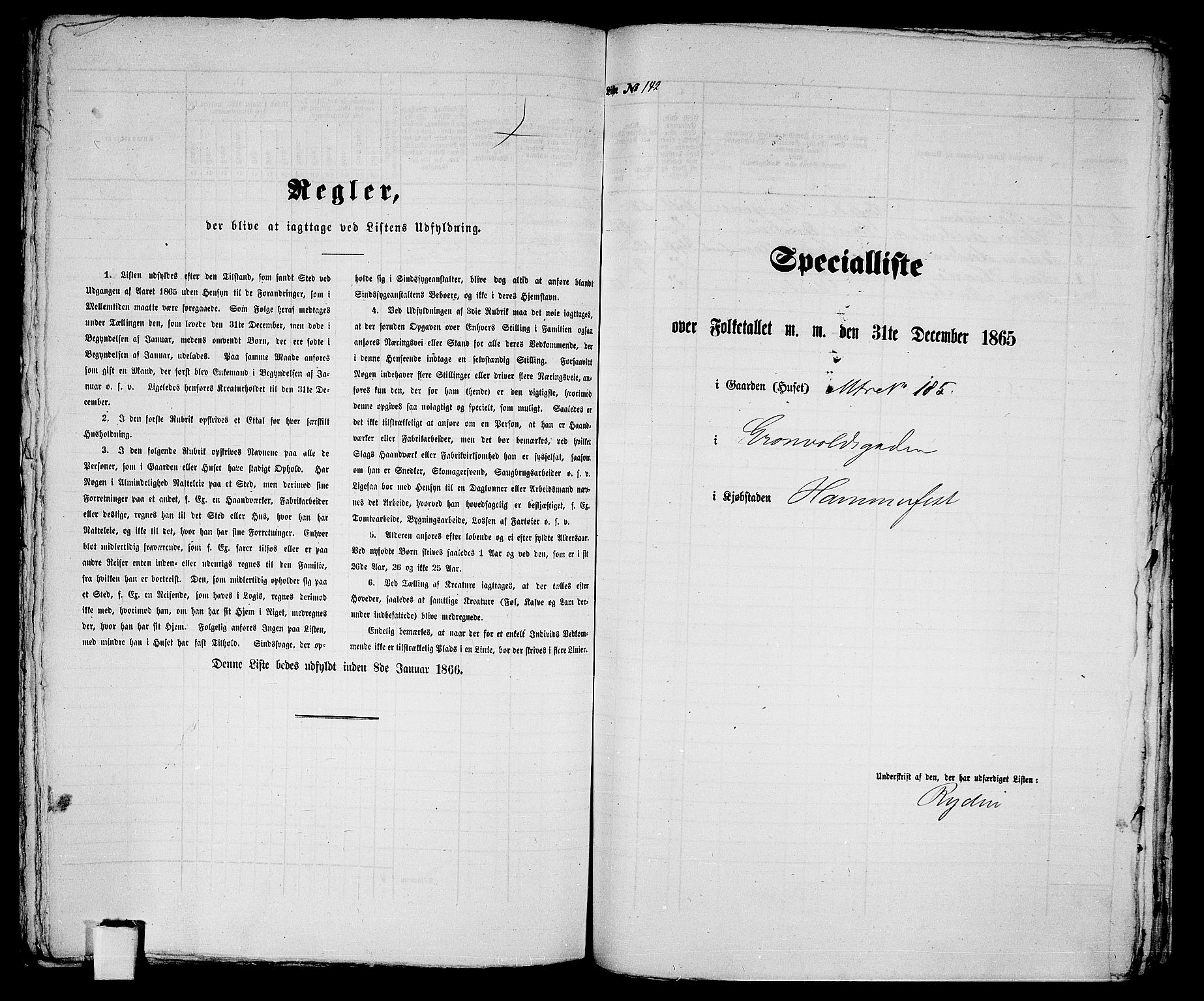 RA, 1865 census for Hammerfest/Hammerfest, 1865, p. 291