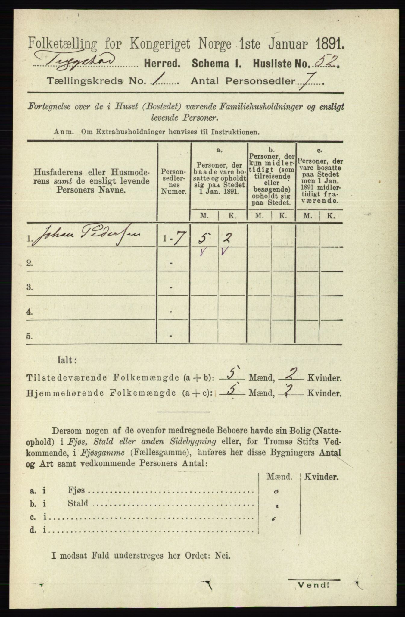 RA, 1891 Census for 0122 Trøgstad, 1891, p. 80