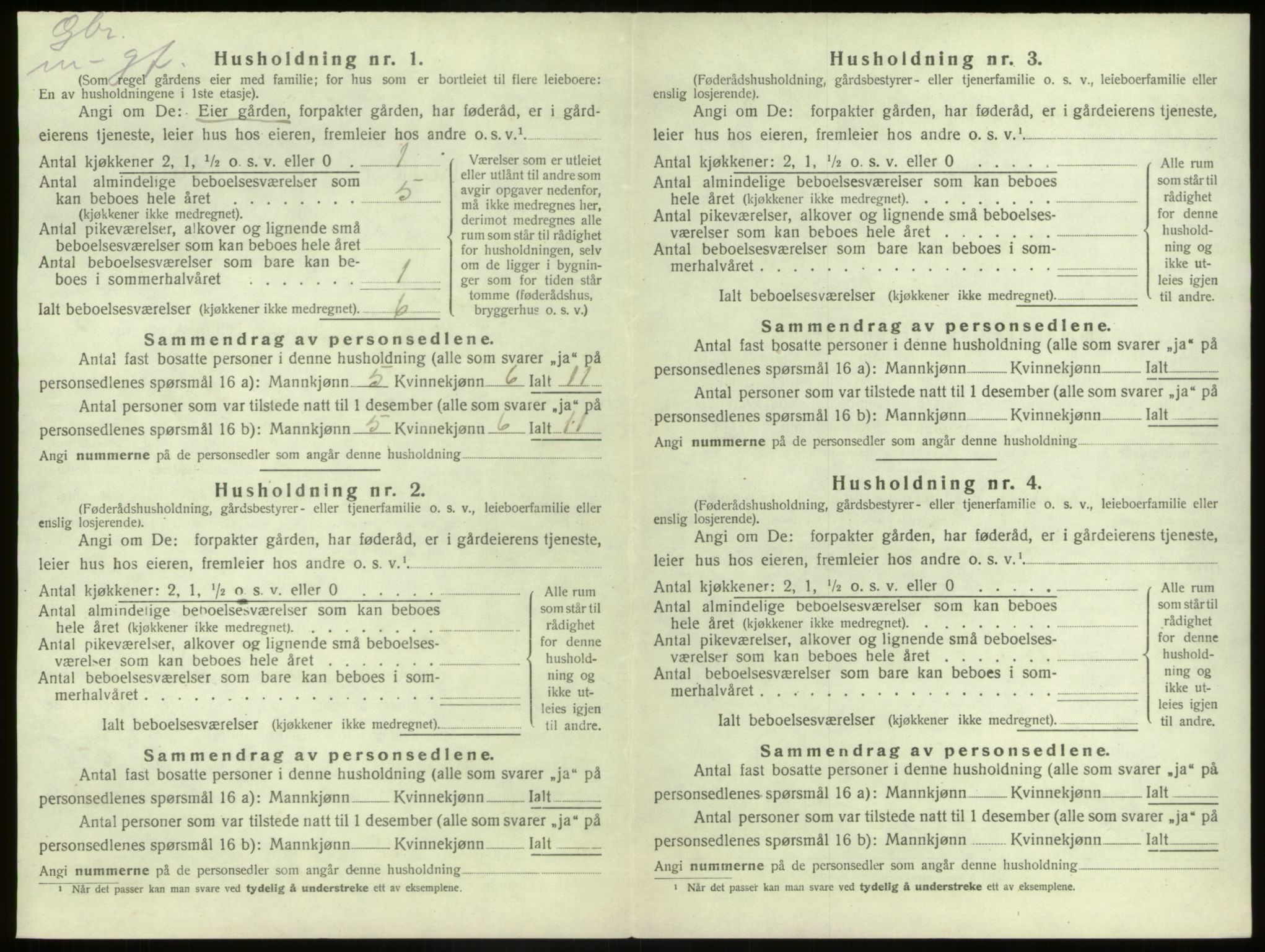 SAB, 1920 census for Kinn, 1920, p. 251