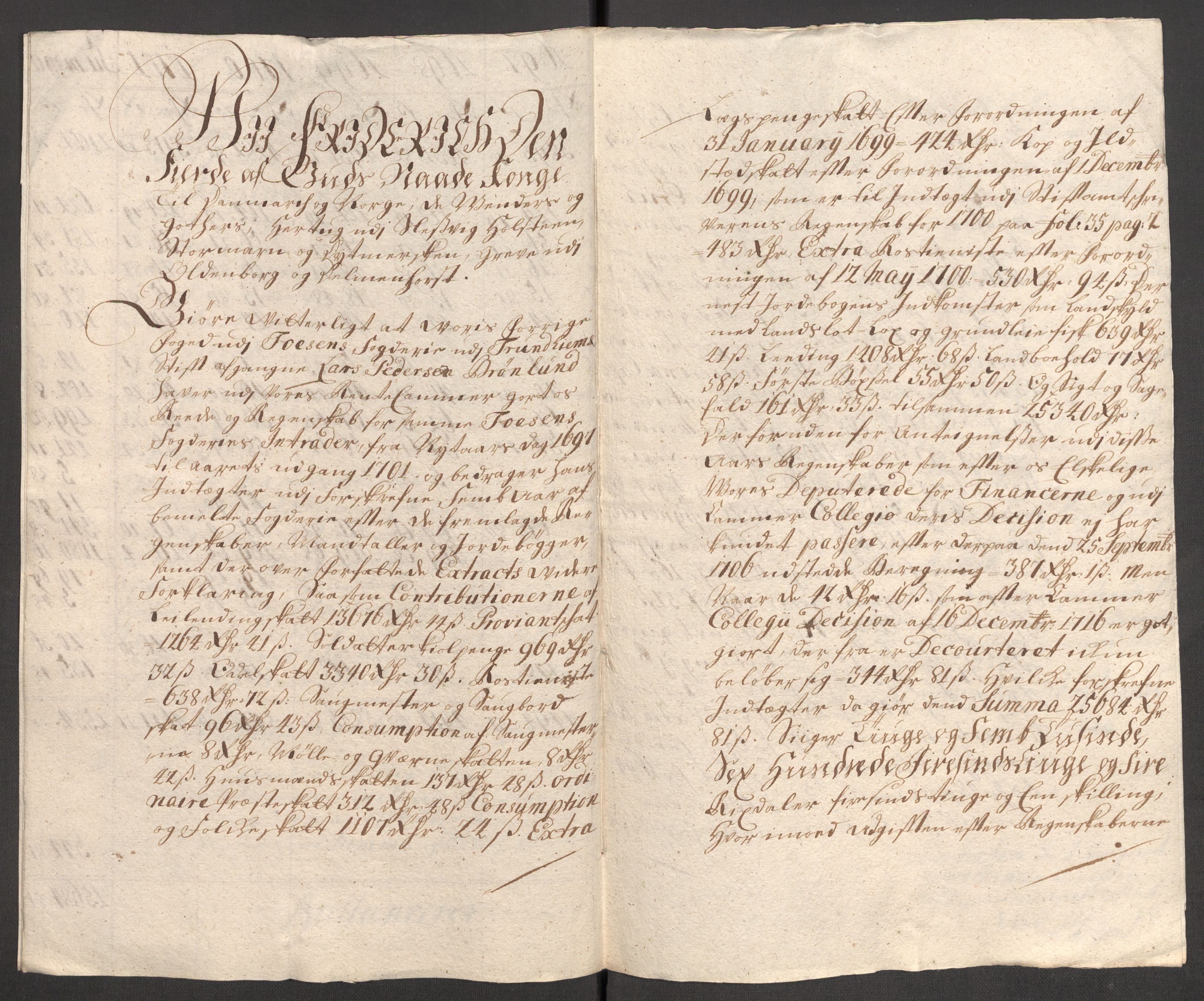 Rentekammeret inntil 1814, Reviderte regnskaper, Fogderegnskap, AV/RA-EA-4092/R57/L3854: Fogderegnskap Fosen, 1700-1701, p. 455