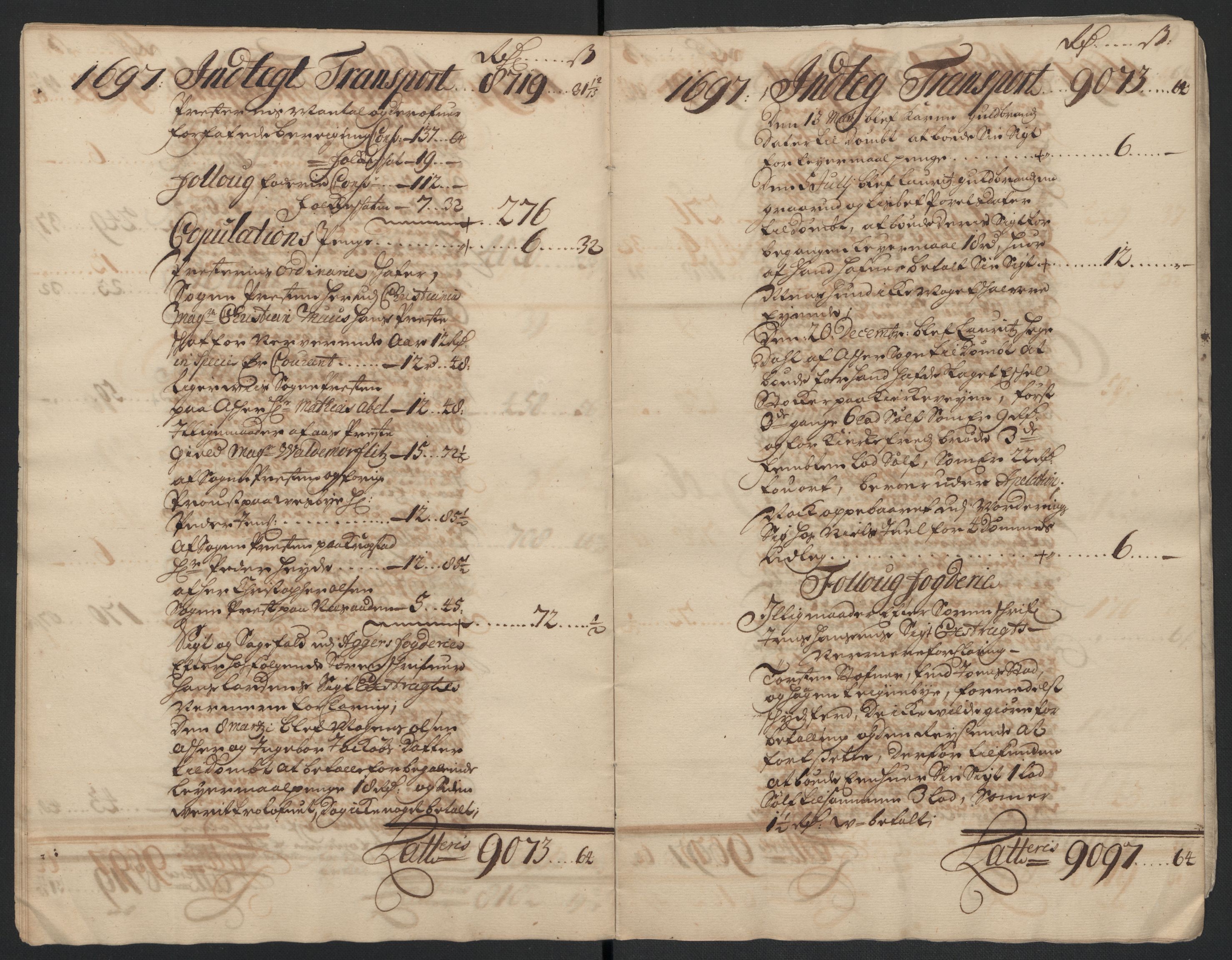 Rentekammeret inntil 1814, Reviderte regnskaper, Fogderegnskap, AV/RA-EA-4092/R10/L0440: Fogderegnskap Aker og Follo, 1696-1697, p. 246