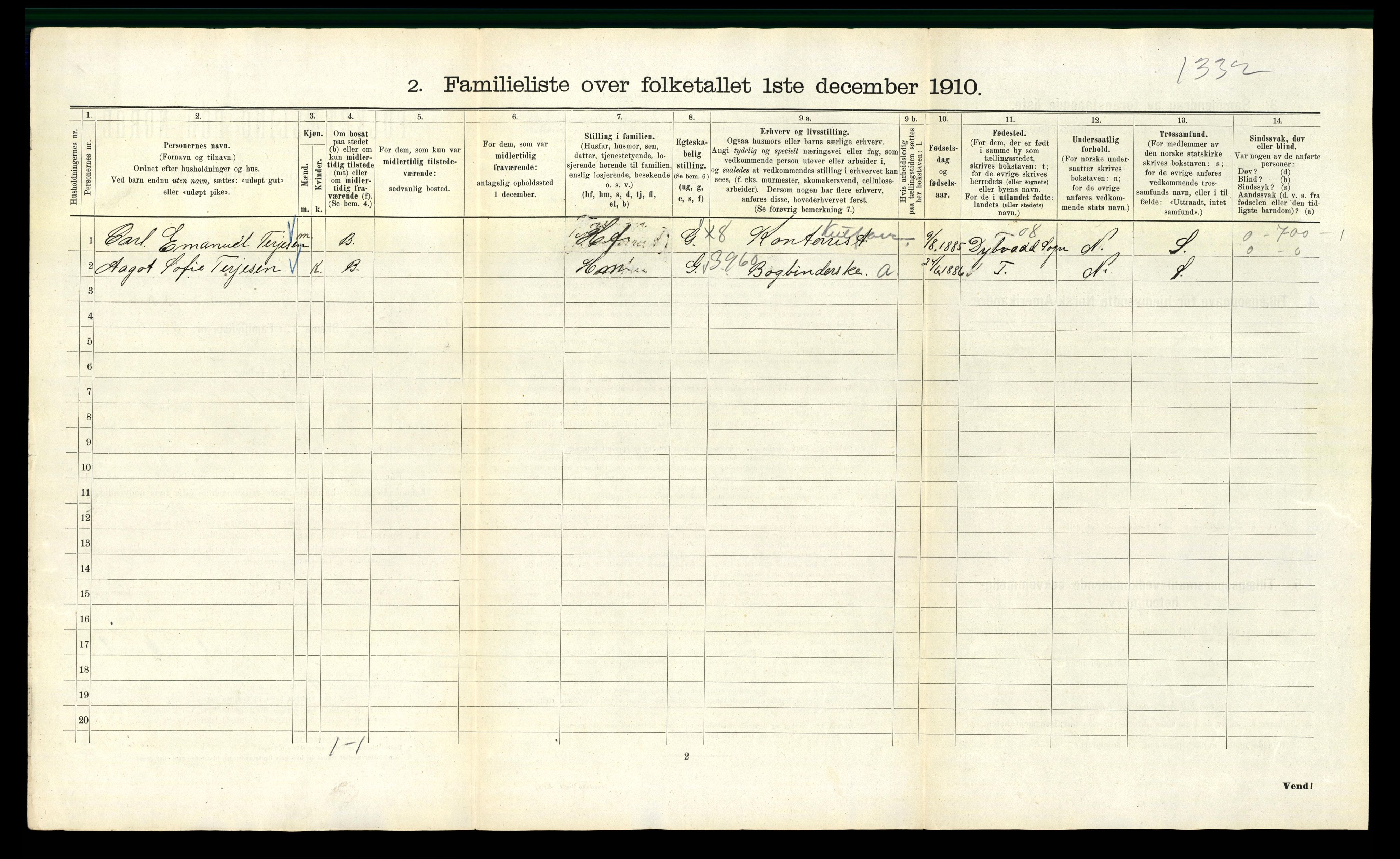 RA, 1910 census for Kristiania, 1910, p. 48448