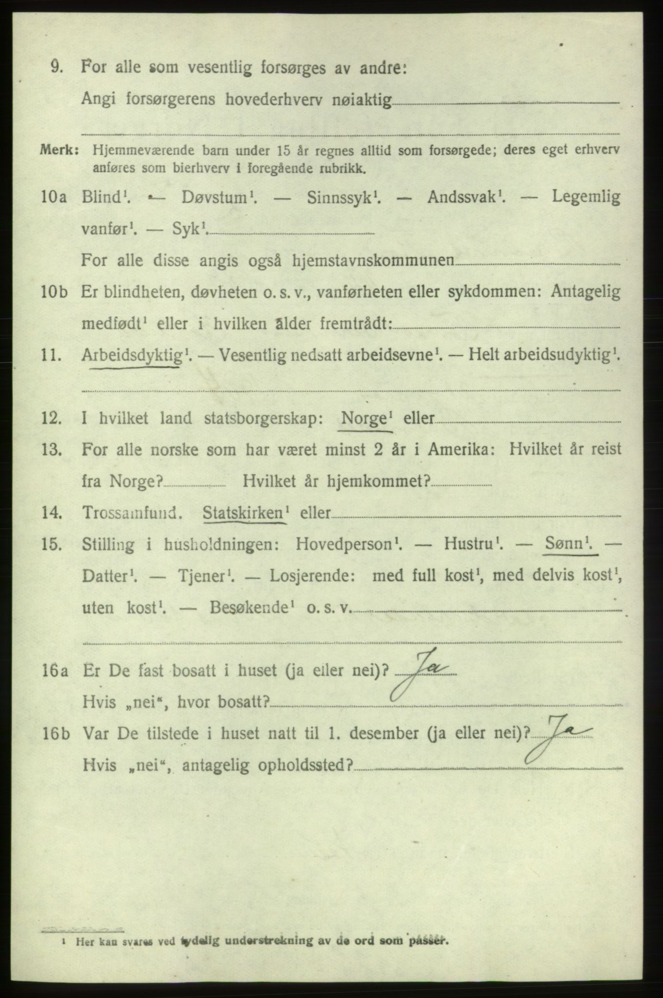 SAB, 1920 census for Bremnes, 1920, p. 2777