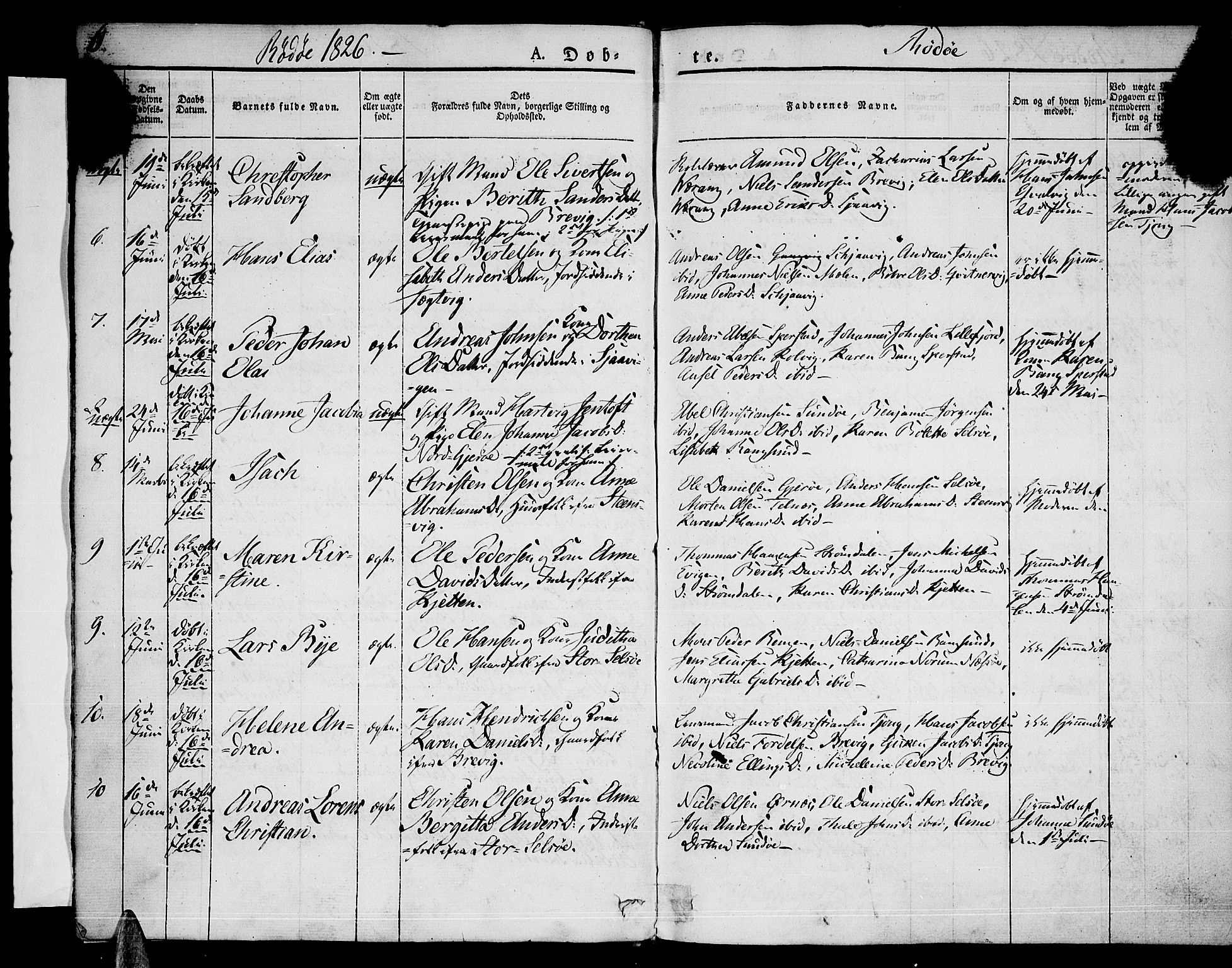 Ministerialprotokoller, klokkerbøker og fødselsregistre - Nordland, AV/SAT-A-1459/841/L0598: Parish register (official) no. 841A06 /1, 1825-1844, p. 6