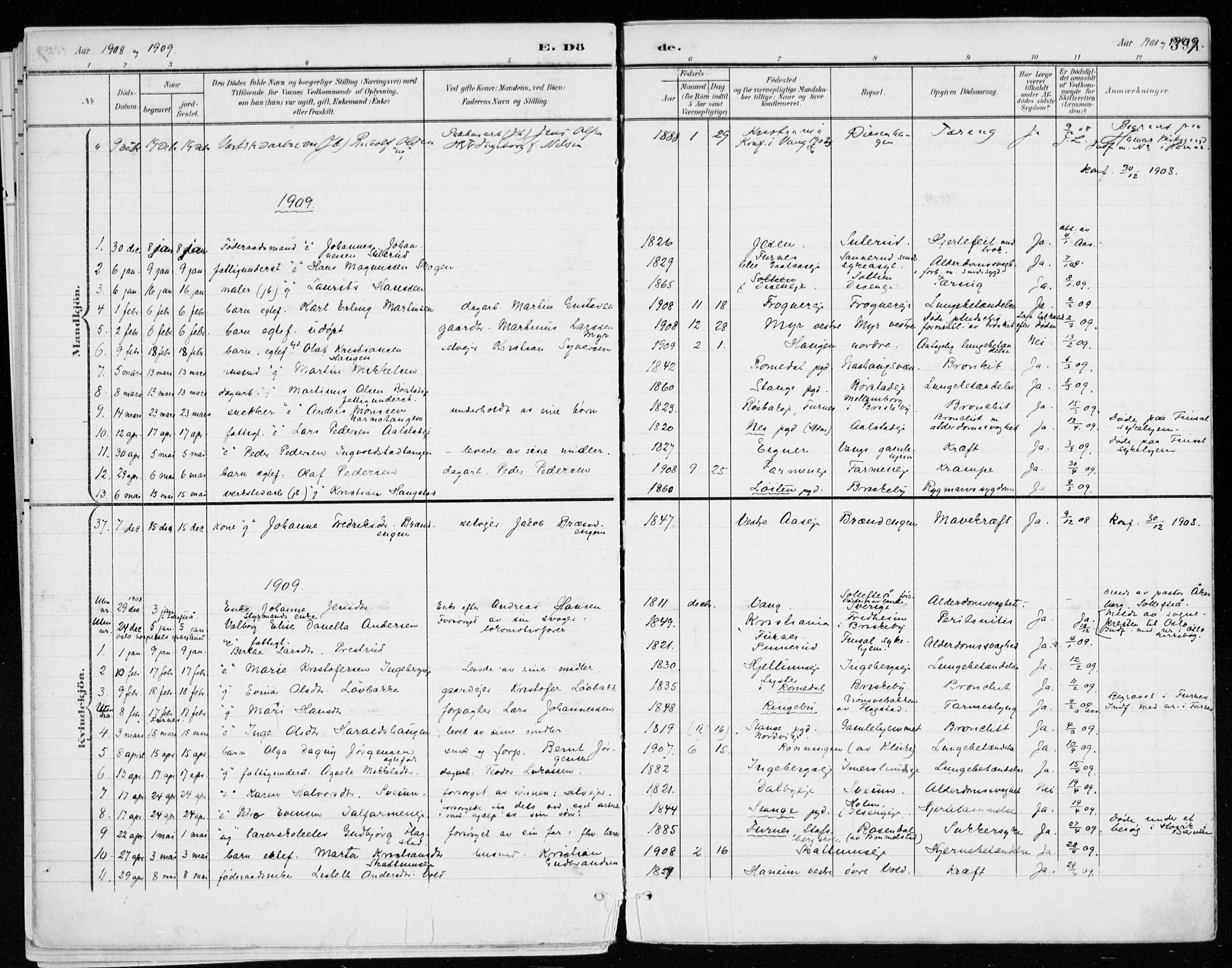 Vang prestekontor, Hedmark, SAH/PREST-008/H/Ha/Haa/L0021: Parish register (official) no. 21, 1902-1917, p. 394