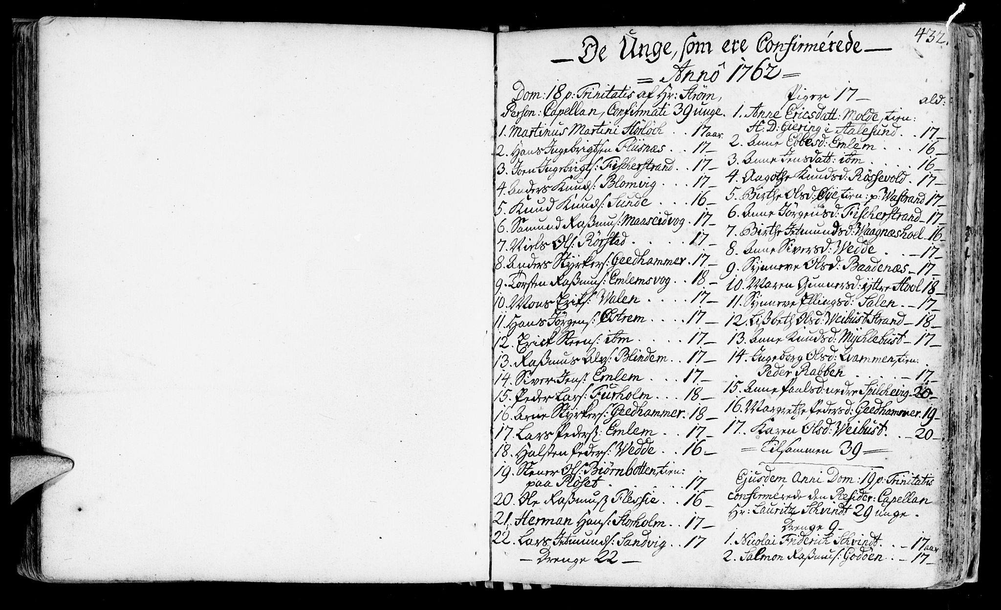 Ministerialprotokoller, klokkerbøker og fødselsregistre - Møre og Romsdal, AV/SAT-A-1454/528/L0393: Parish register (official) no. 528A04, 1762-1800, p. 432