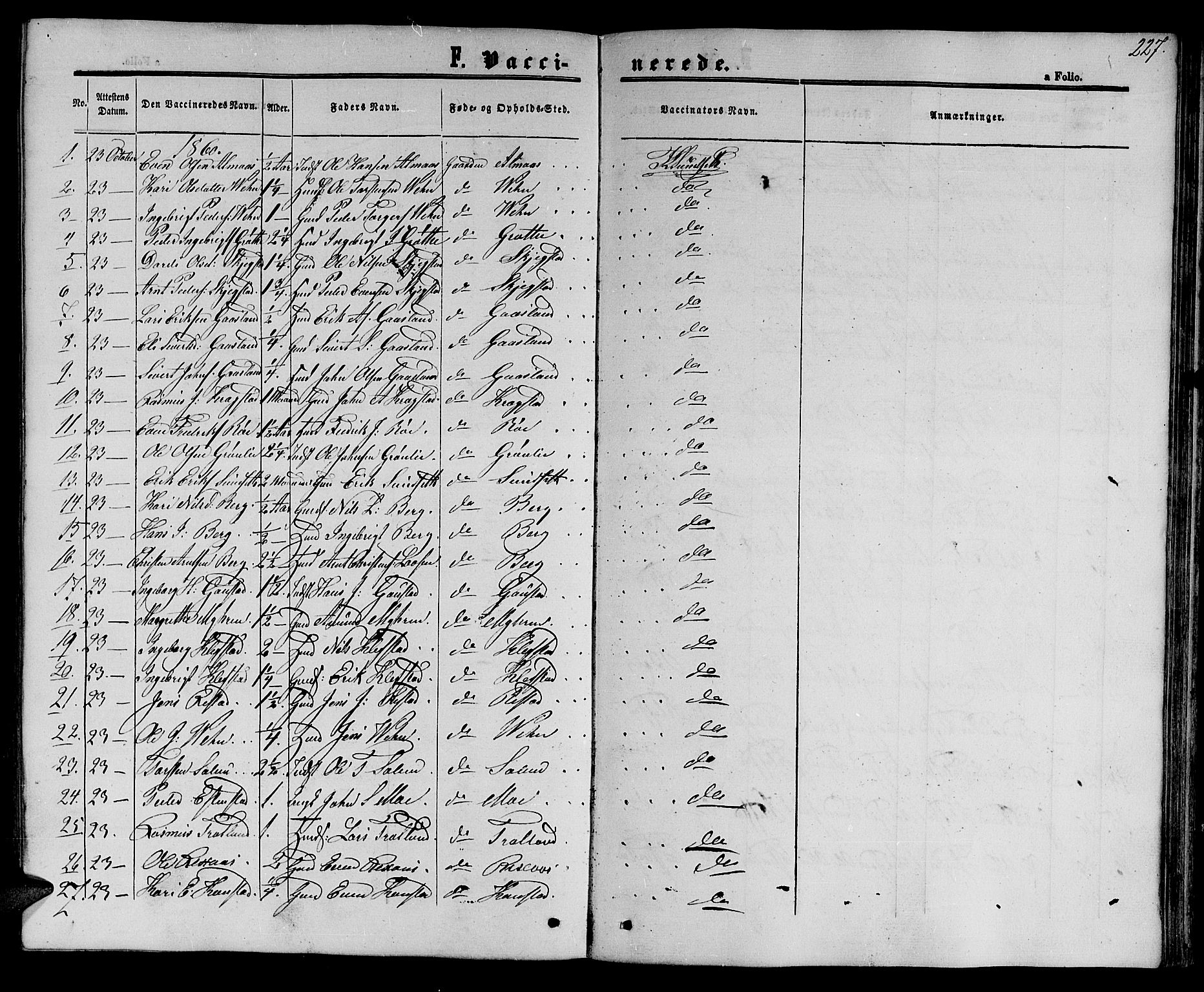 Ministerialprotokoller, klokkerbøker og fødselsregistre - Sør-Trøndelag, AV/SAT-A-1456/694/L1131: Parish register (copy) no. 694C03, 1858-1886, p. 227