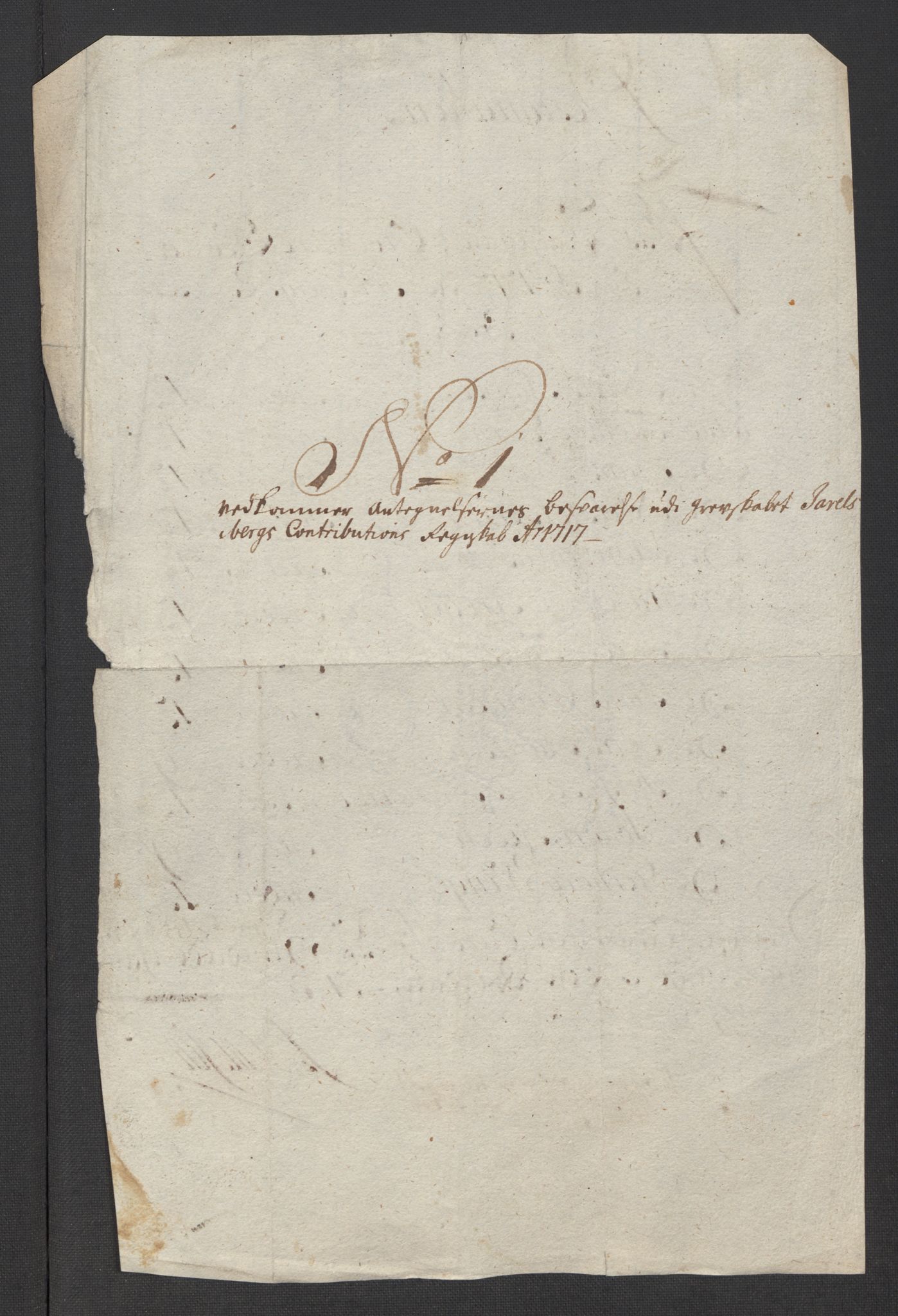 Rentekammeret inntil 1814, Reviderte regnskaper, Fogderegnskap, AV/RA-EA-4092/R32/L1881: Fogderegnskap Jarlsberg grevskap, 1717, p. 372