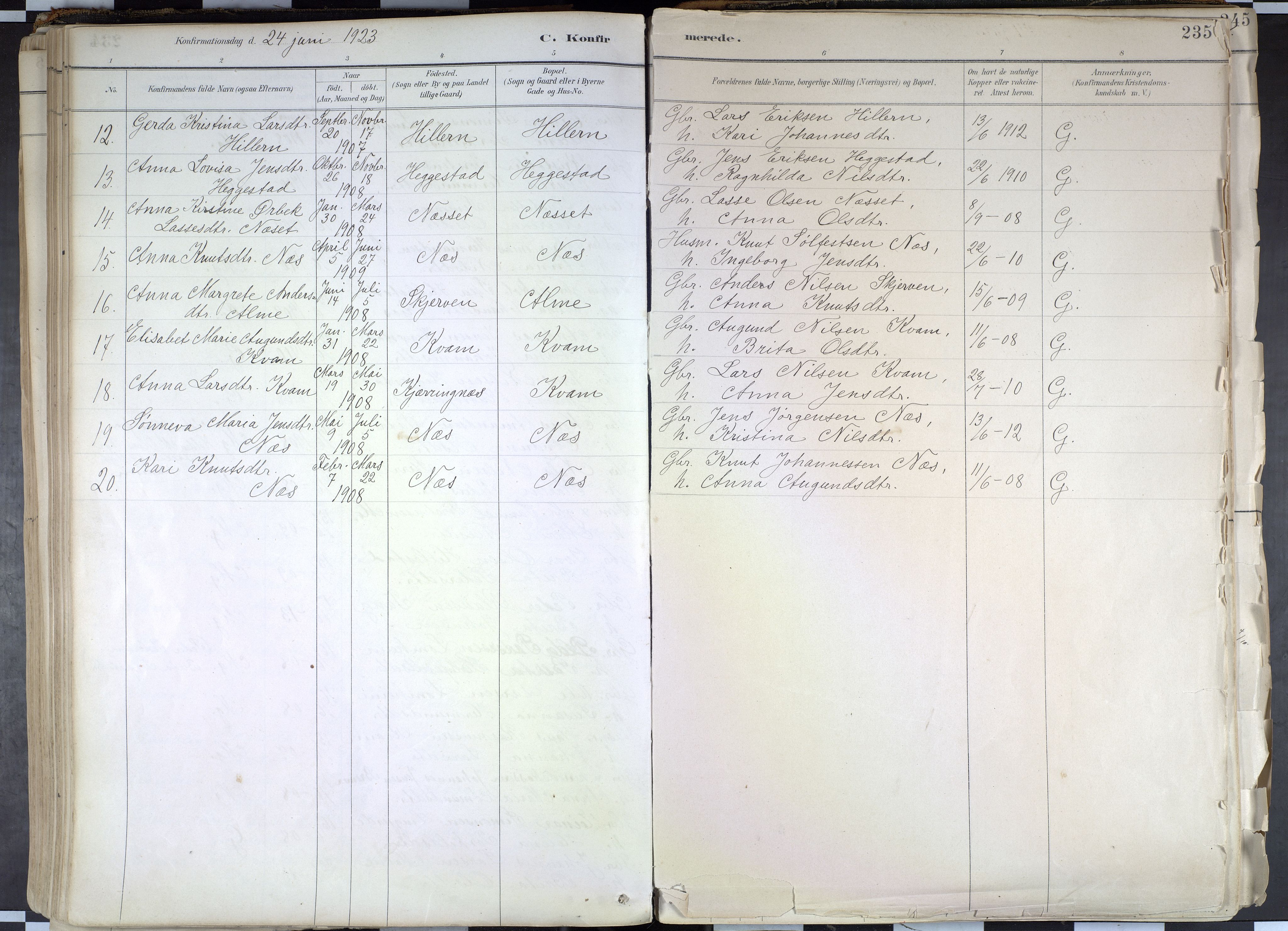 Hafslo sokneprestembete, AV/SAB-A-80301/H/Haa/Haab/L0001: Parish register (official) no. B 1, 1886-1945, p. 235