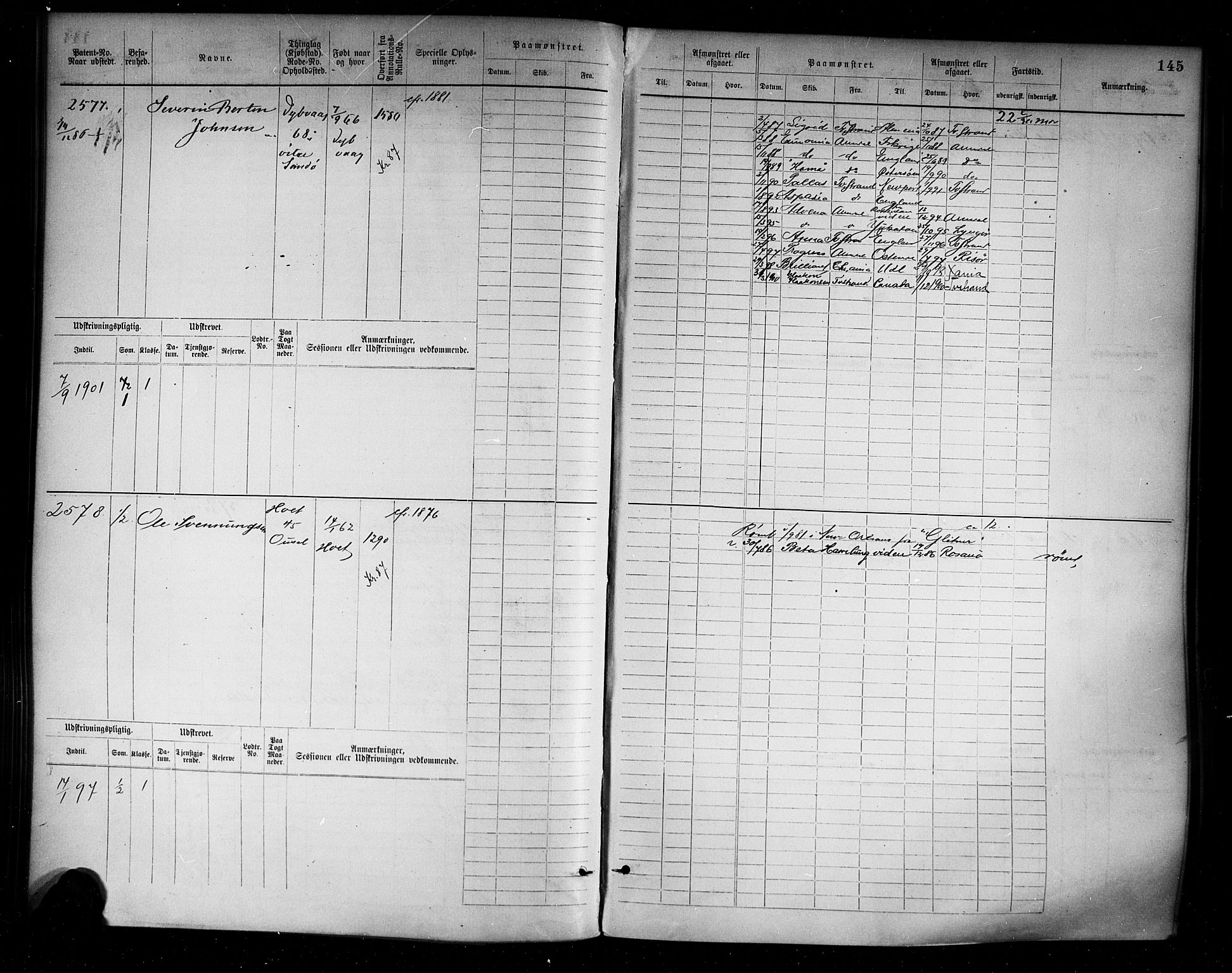 Tvedestrand mønstringskrets, AV/SAK-2031-0011/F/Fb/L0004: Hovedrulle A nr 2289-3056, R-5, 1880-1910, p. 150