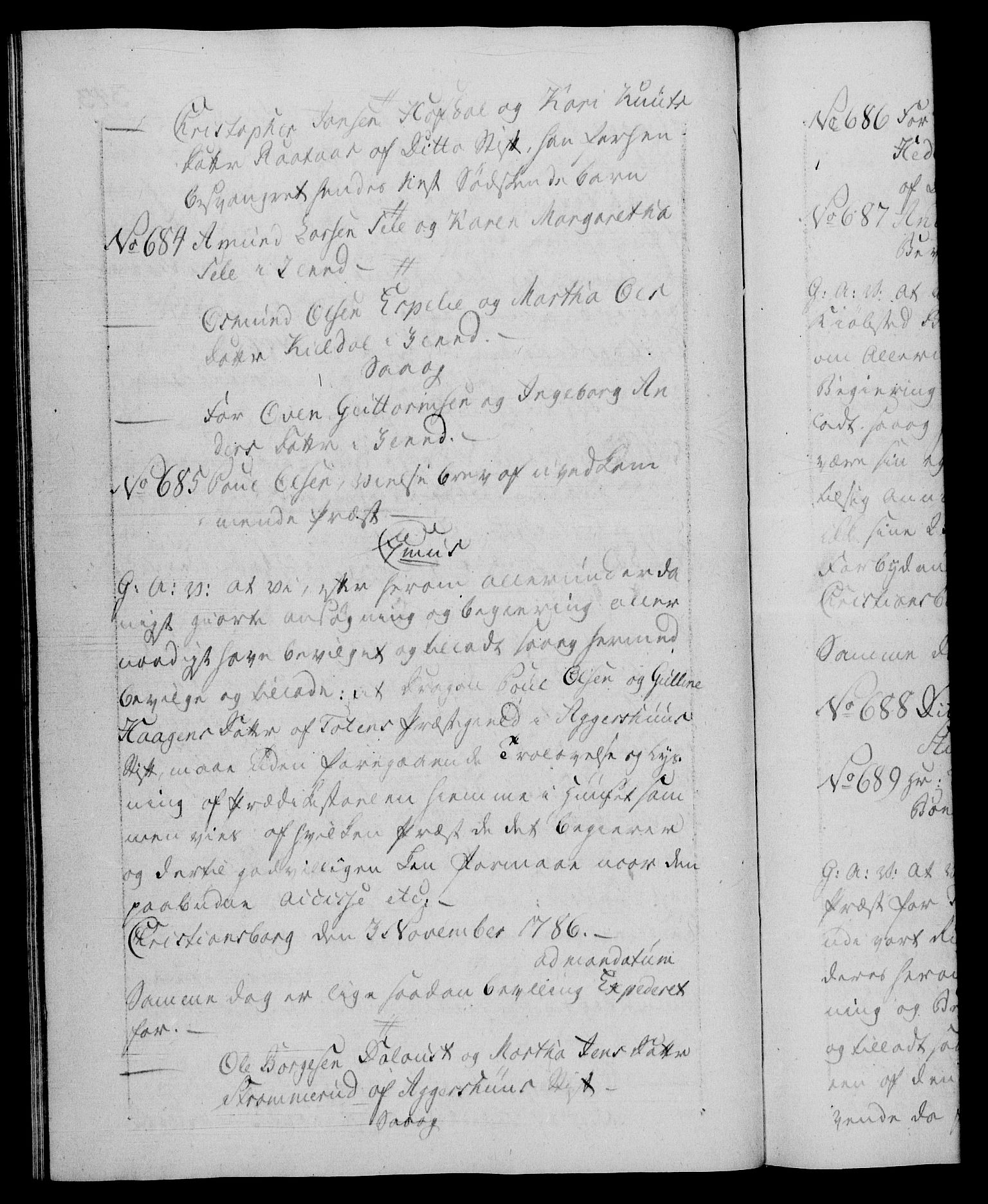 Danske Kanselli 1572-1799, RA/EA-3023/F/Fc/Fca/Fcaa/L0051: Norske registre, 1786-1787, p. 343b