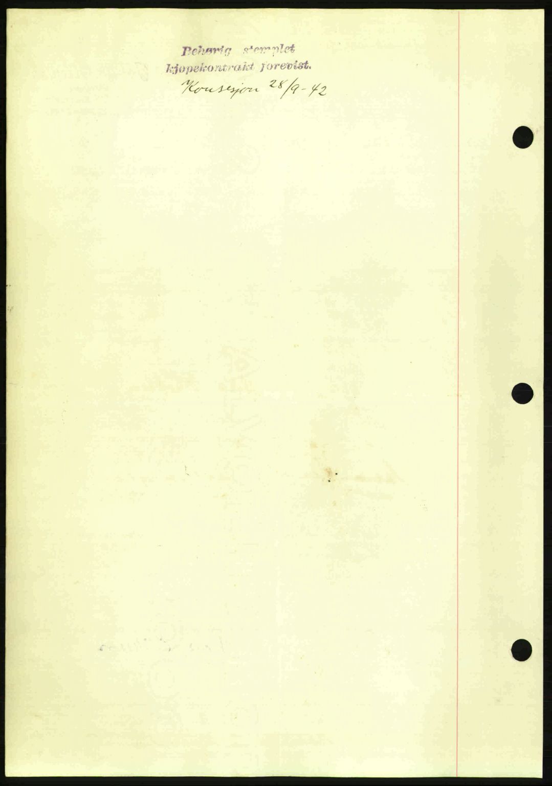 Stavanger byrett, AV/SAST-A-100455/002/G/Gb/L0017: Mortgage book no. A7, 1941-1943, Diary no: : 2083/1942