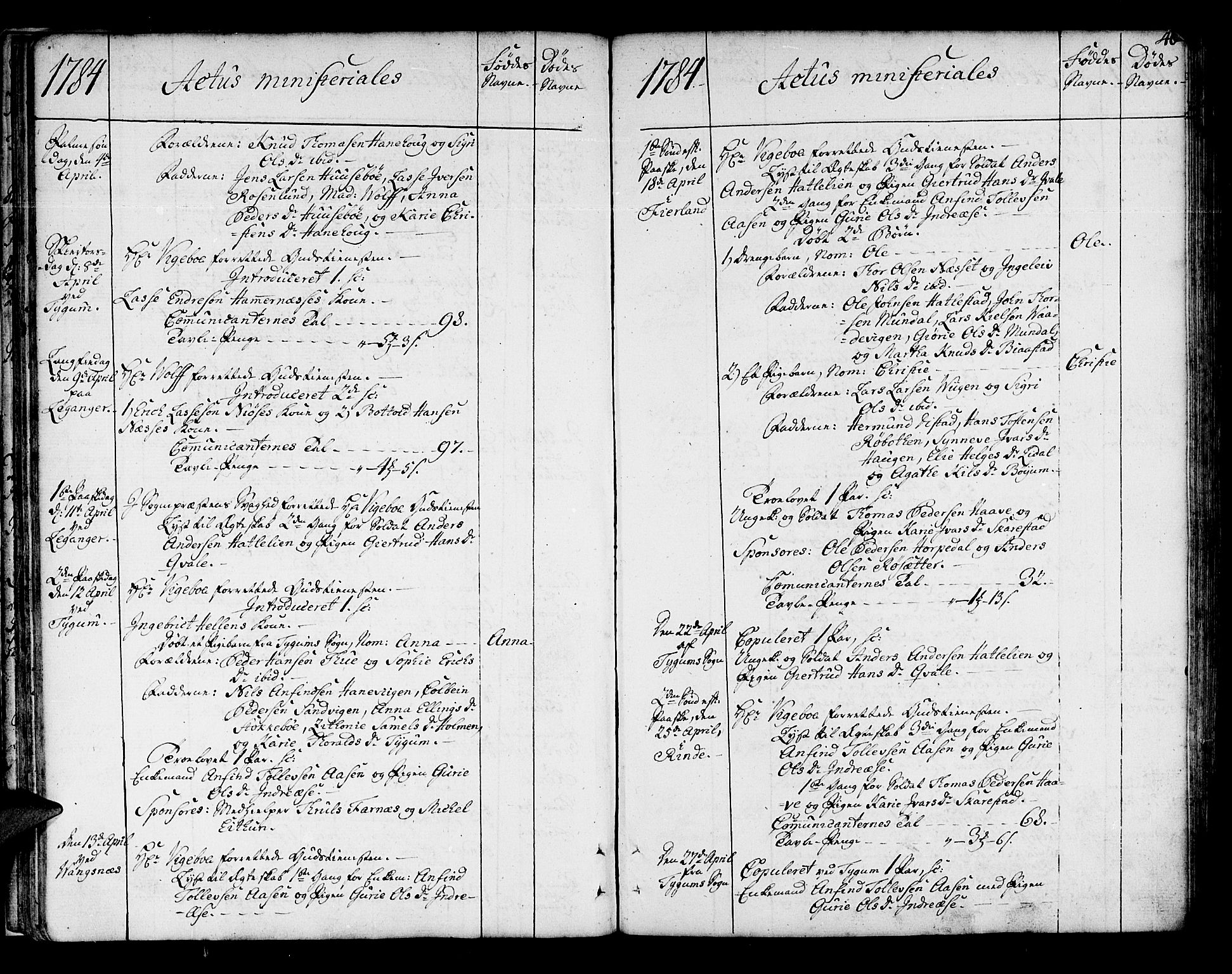 Leikanger sokneprestembete, SAB/A-81001: Parish register (official) no. A 4, 1770-1791, p. 46