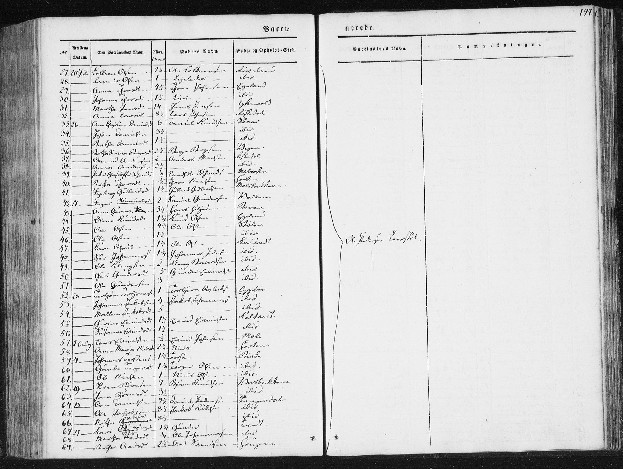 Hjelmeland sokneprestkontor, AV/SAST-A-101843/01/IV/L0008: Parish register (official) no. A 8, 1842-1861, p. 197