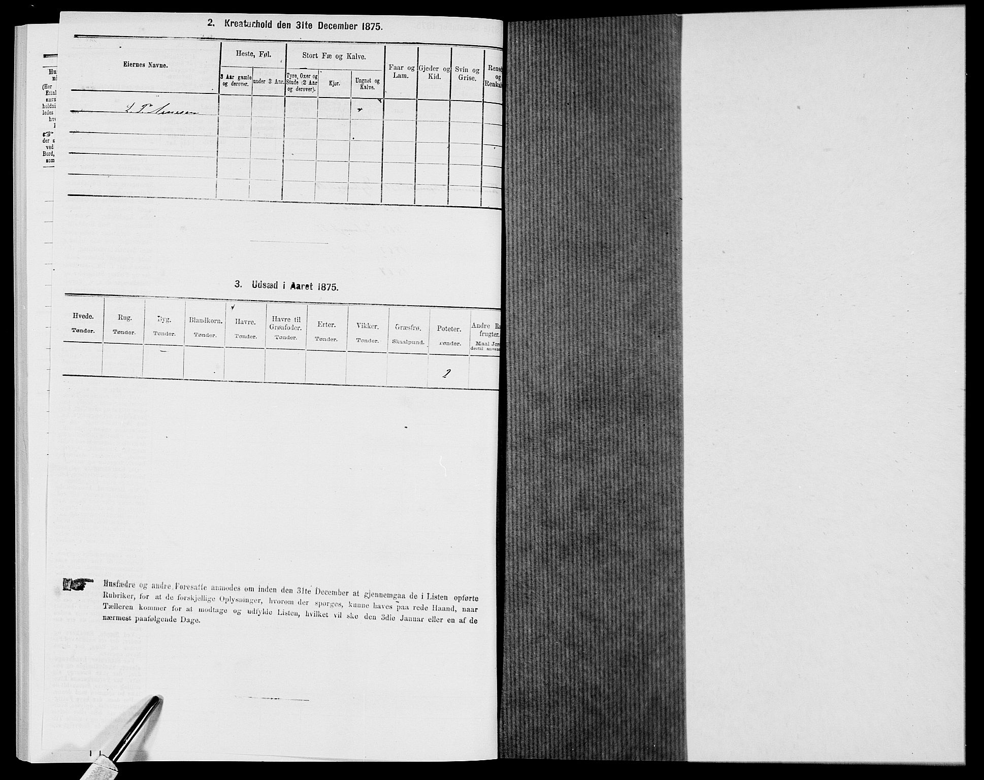 SAK, 1875 census for 0915P Dypvåg, 1875, p. 427