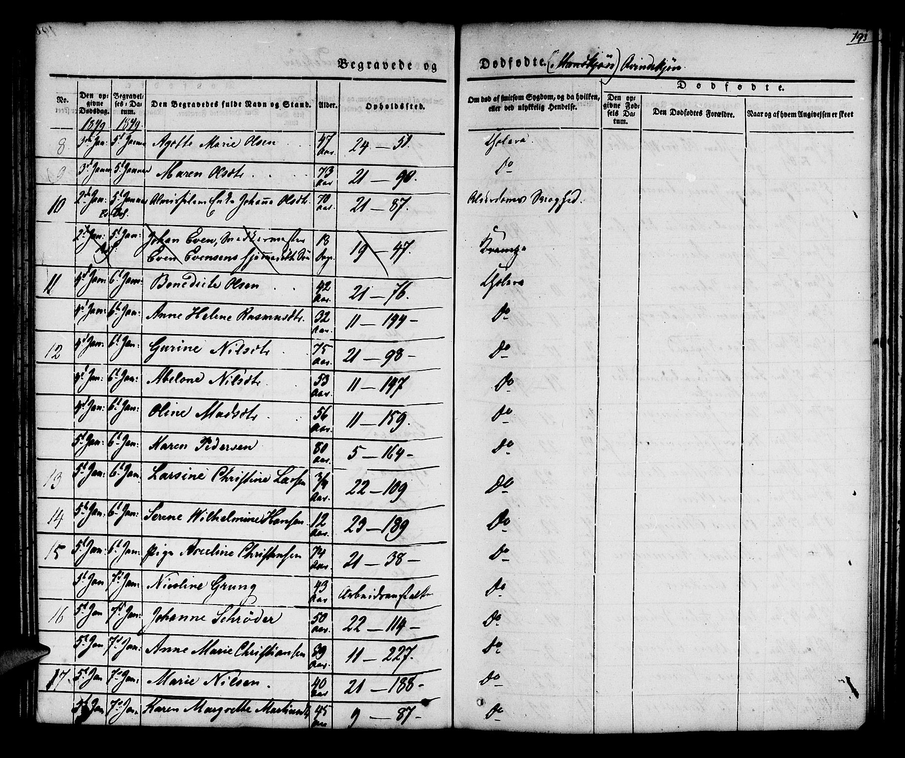 Korskirken sokneprestembete, AV/SAB-A-76101/H/Hab: Parish register (copy) no. E 1, 1837-1851, p. 191