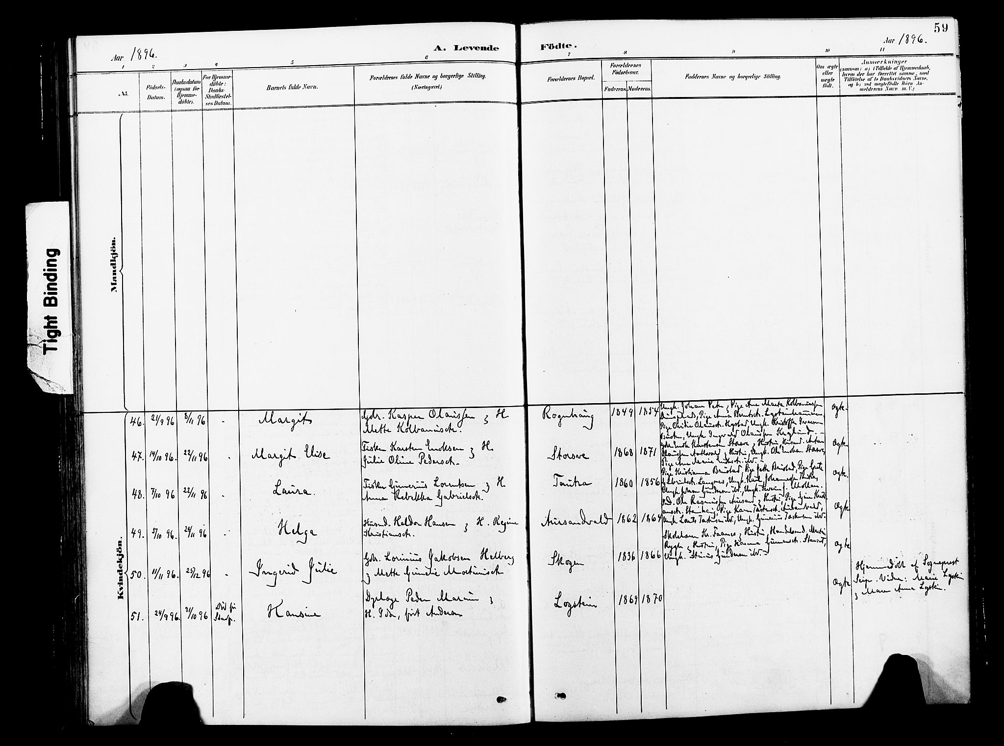 Ministerialprotokoller, klokkerbøker og fødselsregistre - Nord-Trøndelag, AV/SAT-A-1458/713/L0121: Parish register (official) no. 713A10, 1888-1898, p. 59