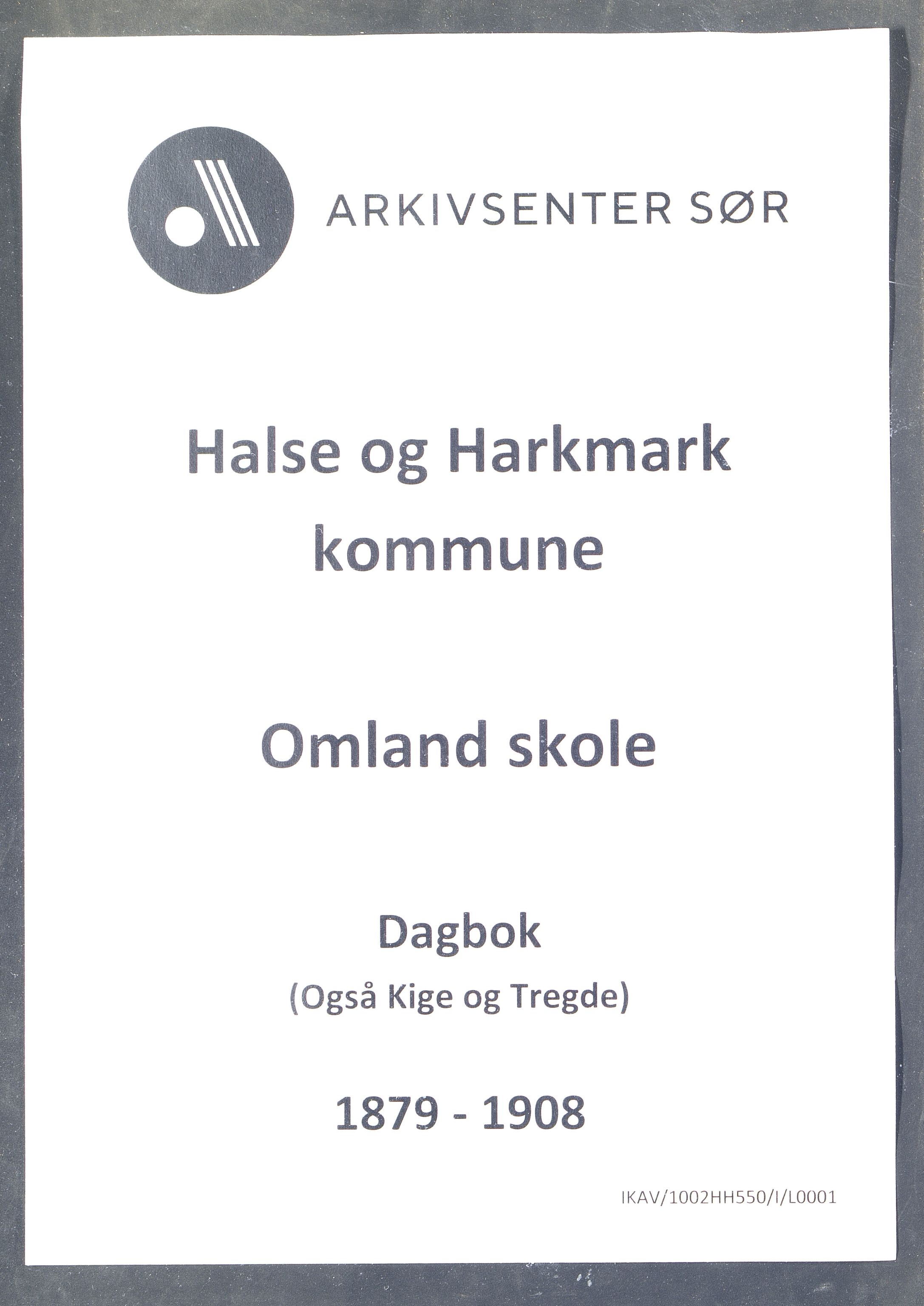 Halse og Harkmark kommune - Omland Skole, ARKSOR/1002HH550/I/L0001: Dagbok, 1879-1908