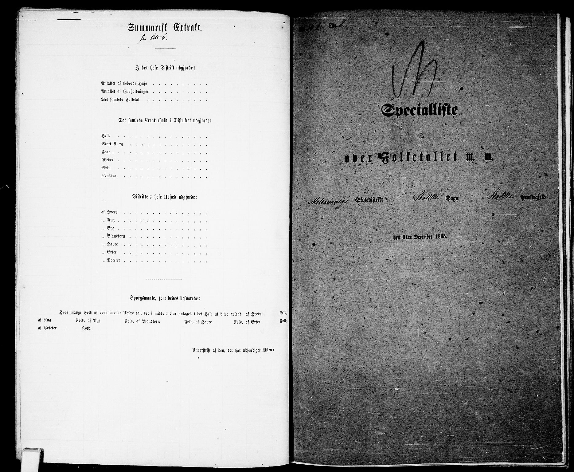 RA, 1865 census for Stokke, 1865, p. 48