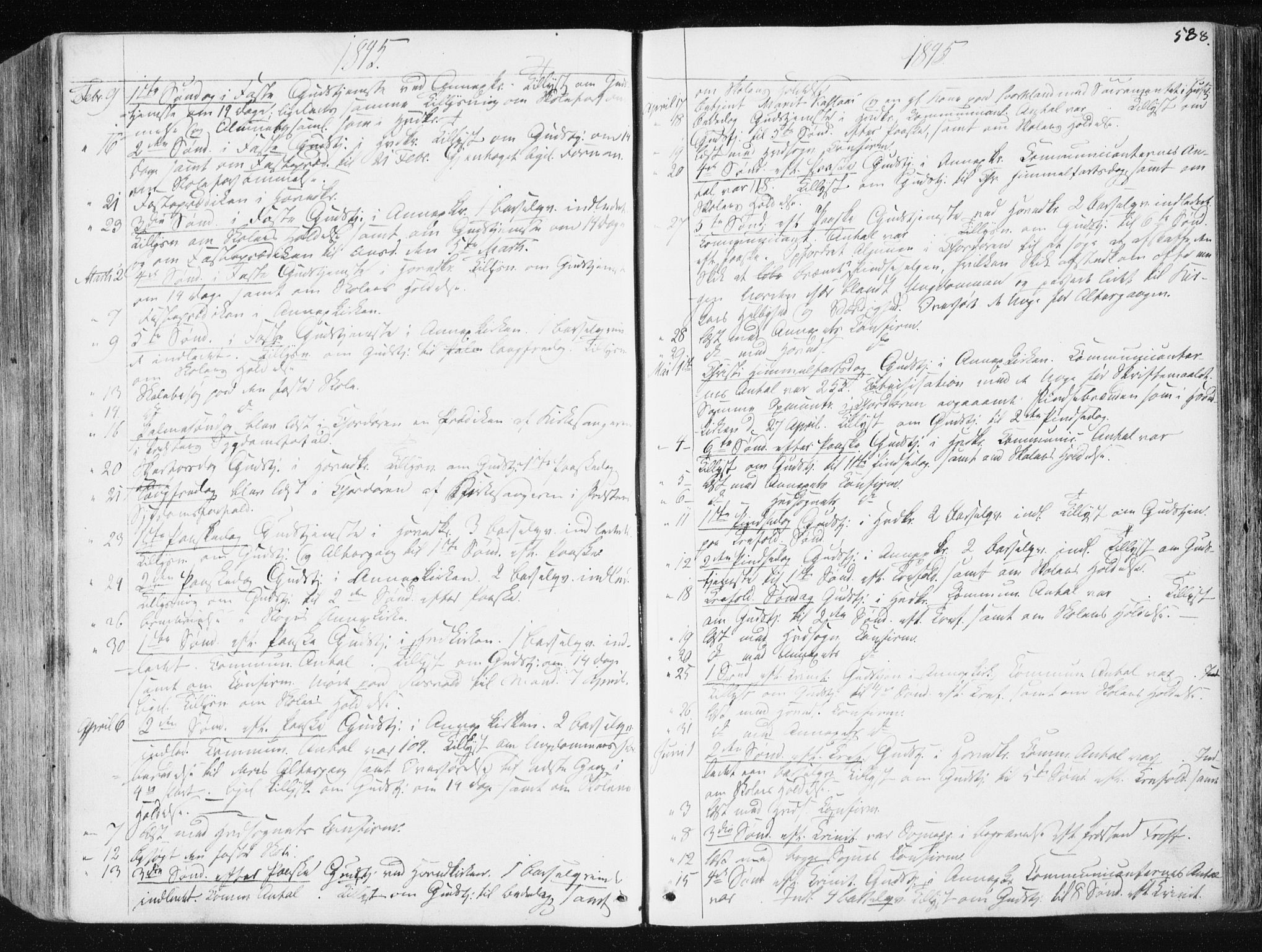 Ministerialprotokoller, klokkerbøker og fødselsregistre - Sør-Trøndelag, SAT/A-1456/665/L0771: Parish register (official) no. 665A06, 1830-1856, p. 588