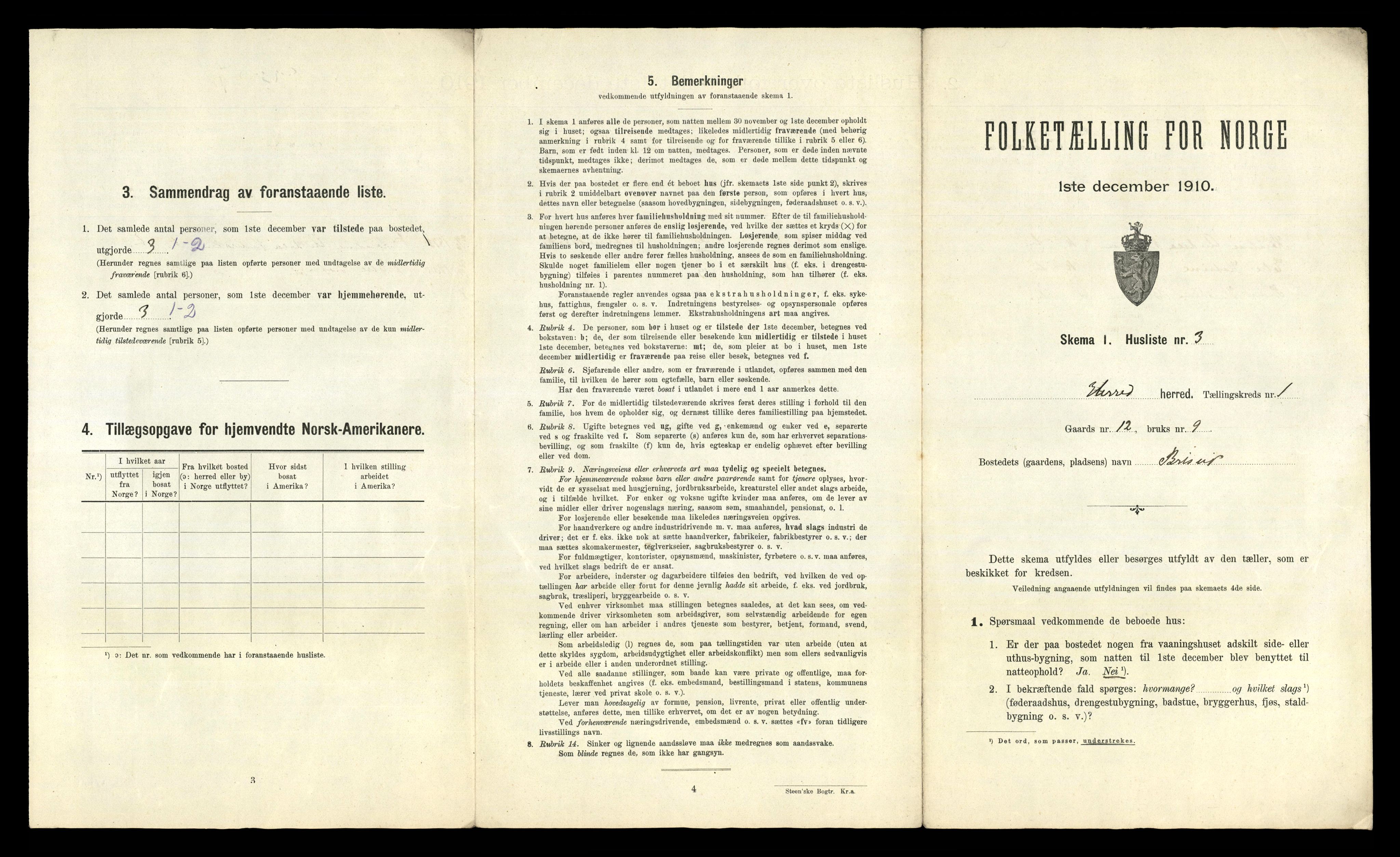 RA, 1910 census for Herad, 1910, p. 24