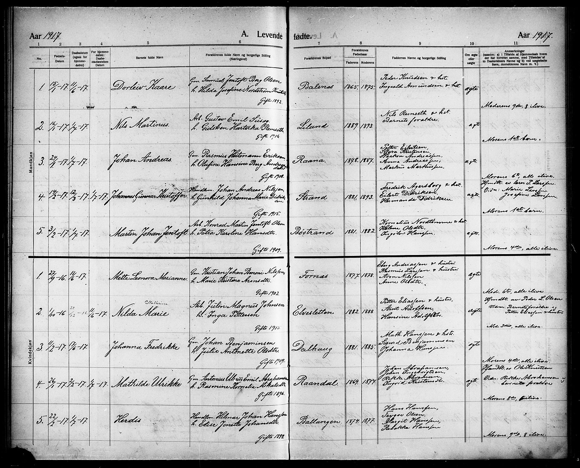 Ministerialprotokoller, klokkerbøker og fødselsregistre - Nordland, AV/SAT-A-1459/863/L0916: Parish register (copy) no. 863C06, 1907-1921