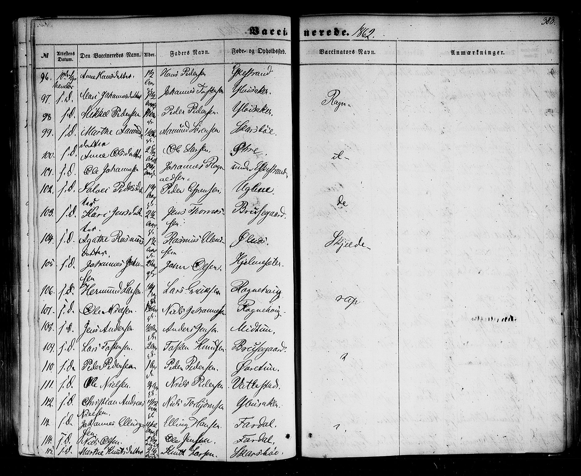 Sogndal sokneprestembete, AV/SAB-A-81301/H/Haa/Haaa/L0013: Parish register (official) no. A 13, 1859-1877, p. 383